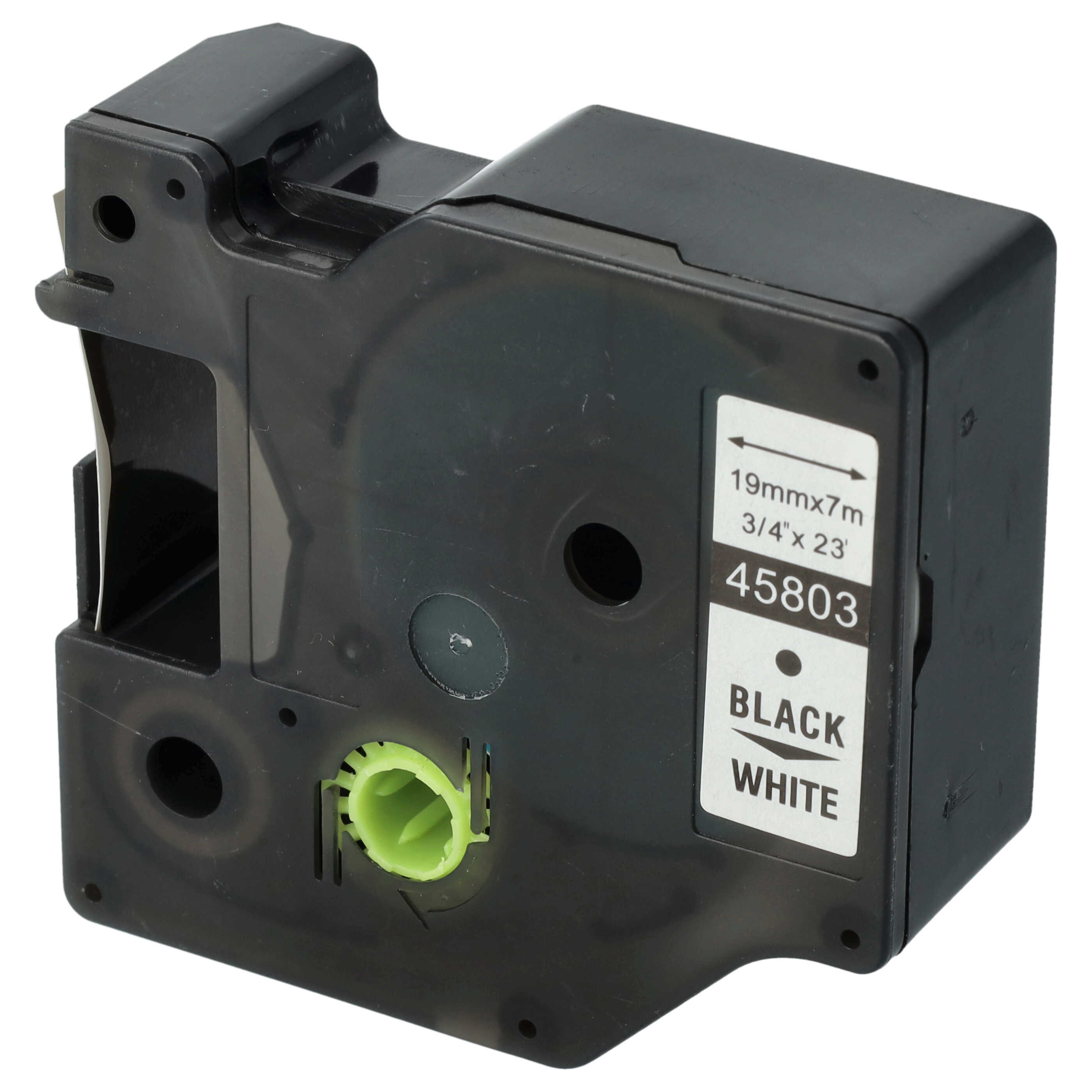 5x Cassetta nastro sostituisce Dymo 45803, D1, S0720830 per etichettatrice Dymo 19mm nero su bianco