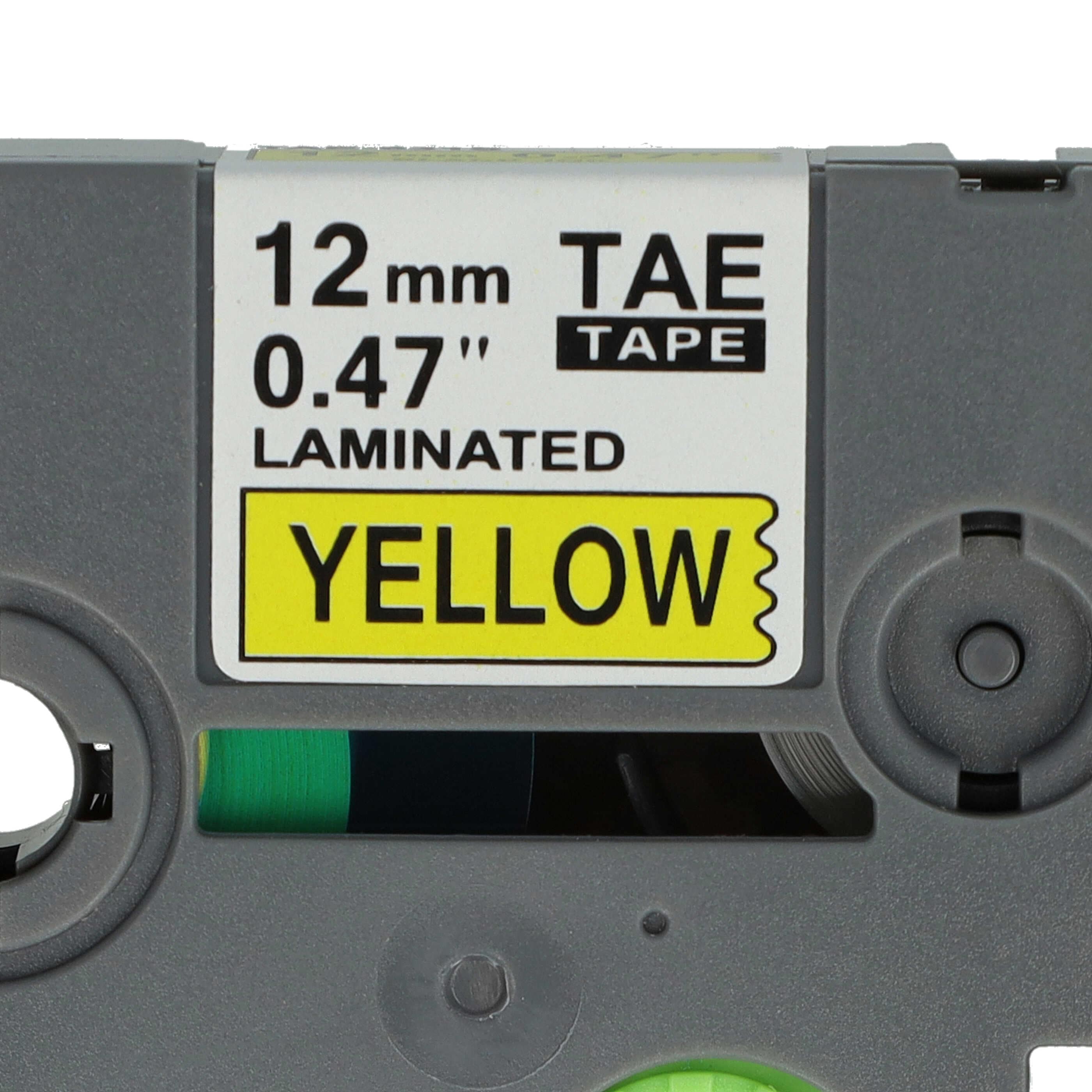 Schriftband als Ersatz für Brother TZE-631S - 12mm Schwarz auf Gelb