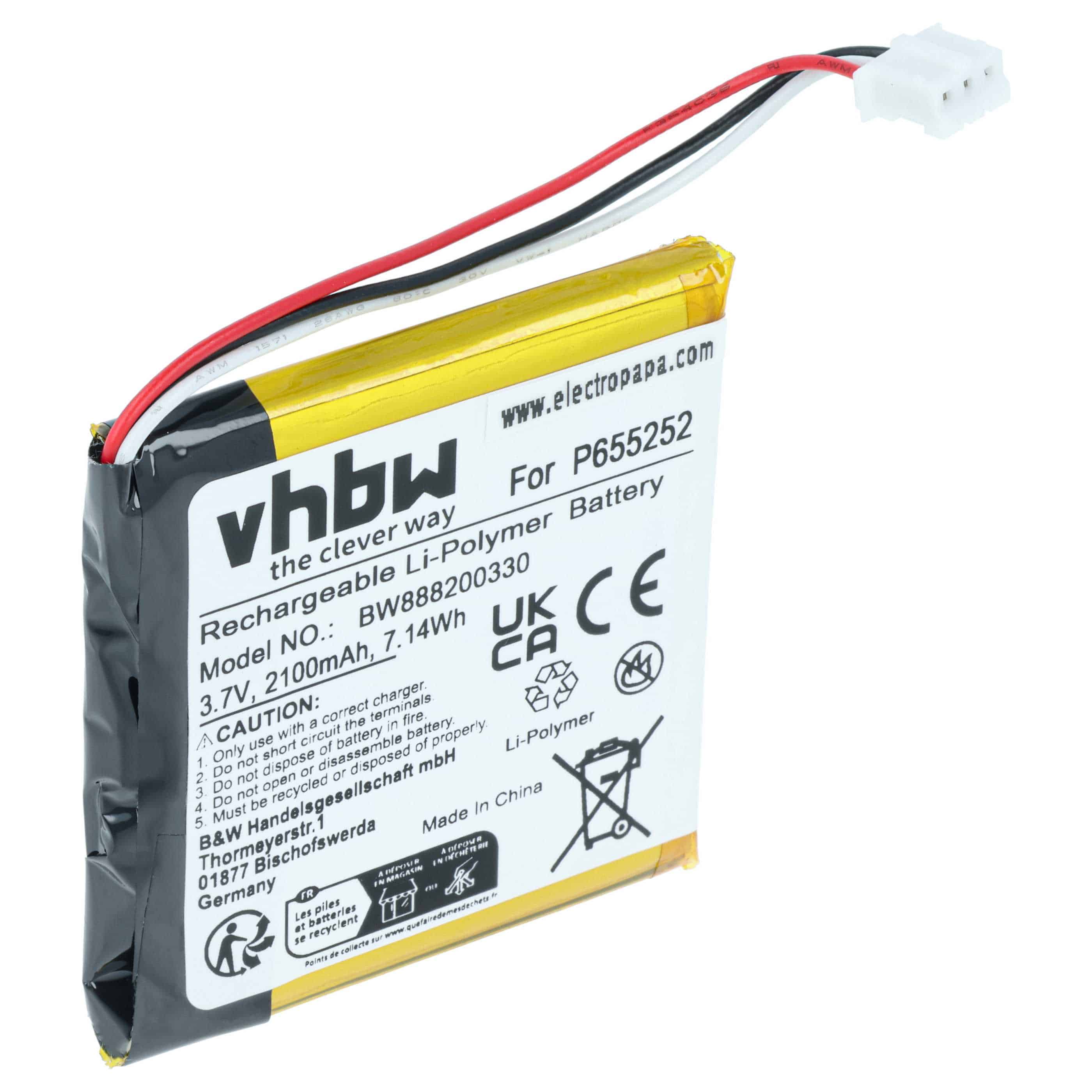 Akumulator do głośnika zamiennik Harman Kardon P655252 - LiPo 2100mAh