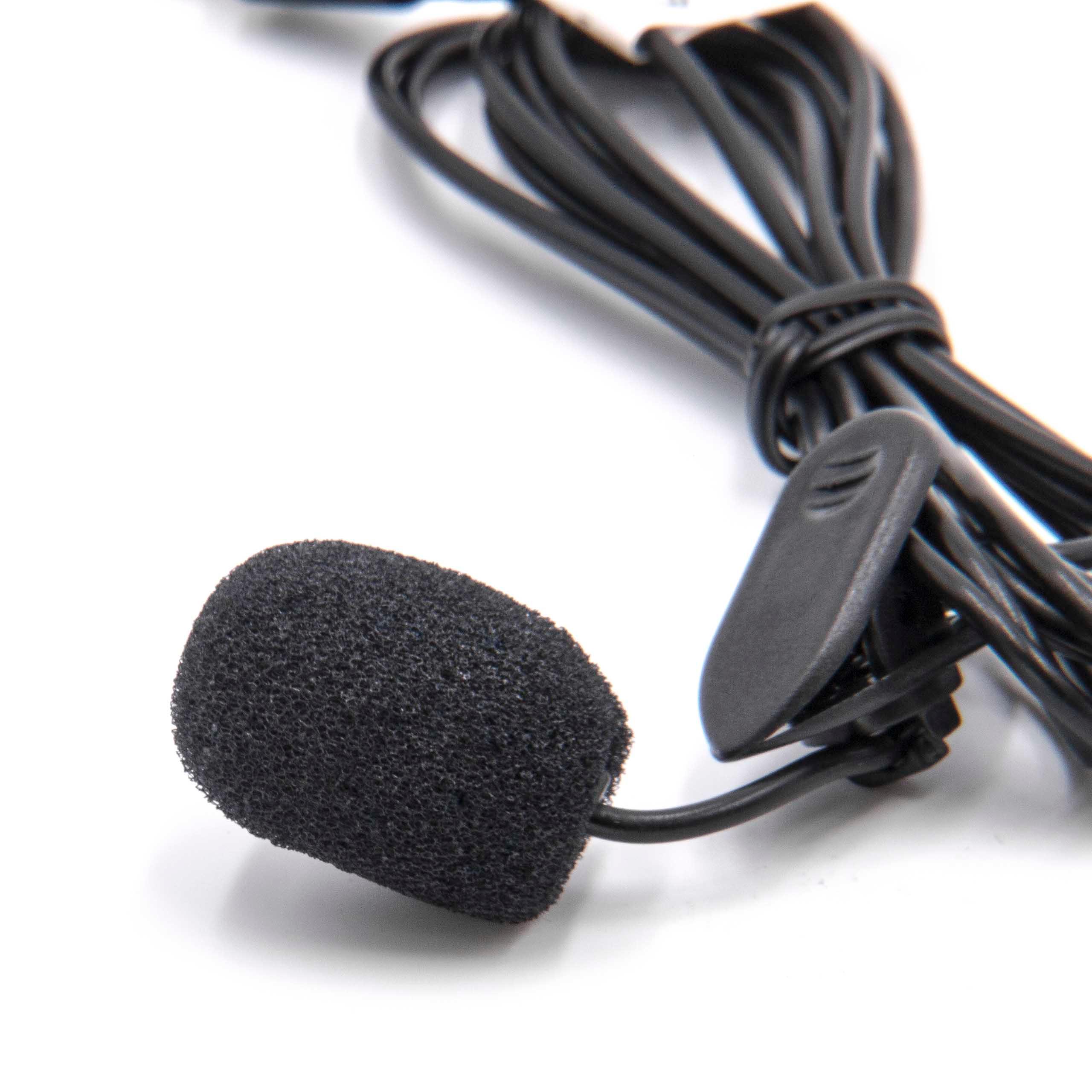vhbw Lavalier Mikrofon für Handy, Smartphone - Externes Lapel Mic mit 3,5 mm-Anschluss Schwarz