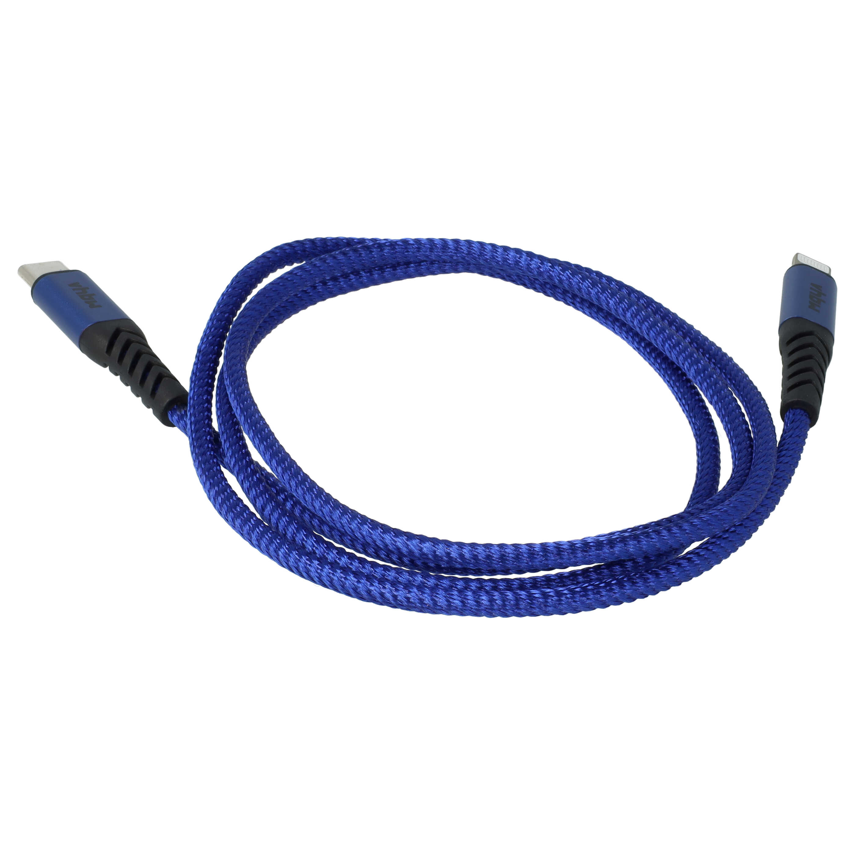 2x Lightning Kabel auf USB C, Thunderbolt 3 passend für Apple MacBook Apple iOS Geräte - Schwarz Blau, 100cm