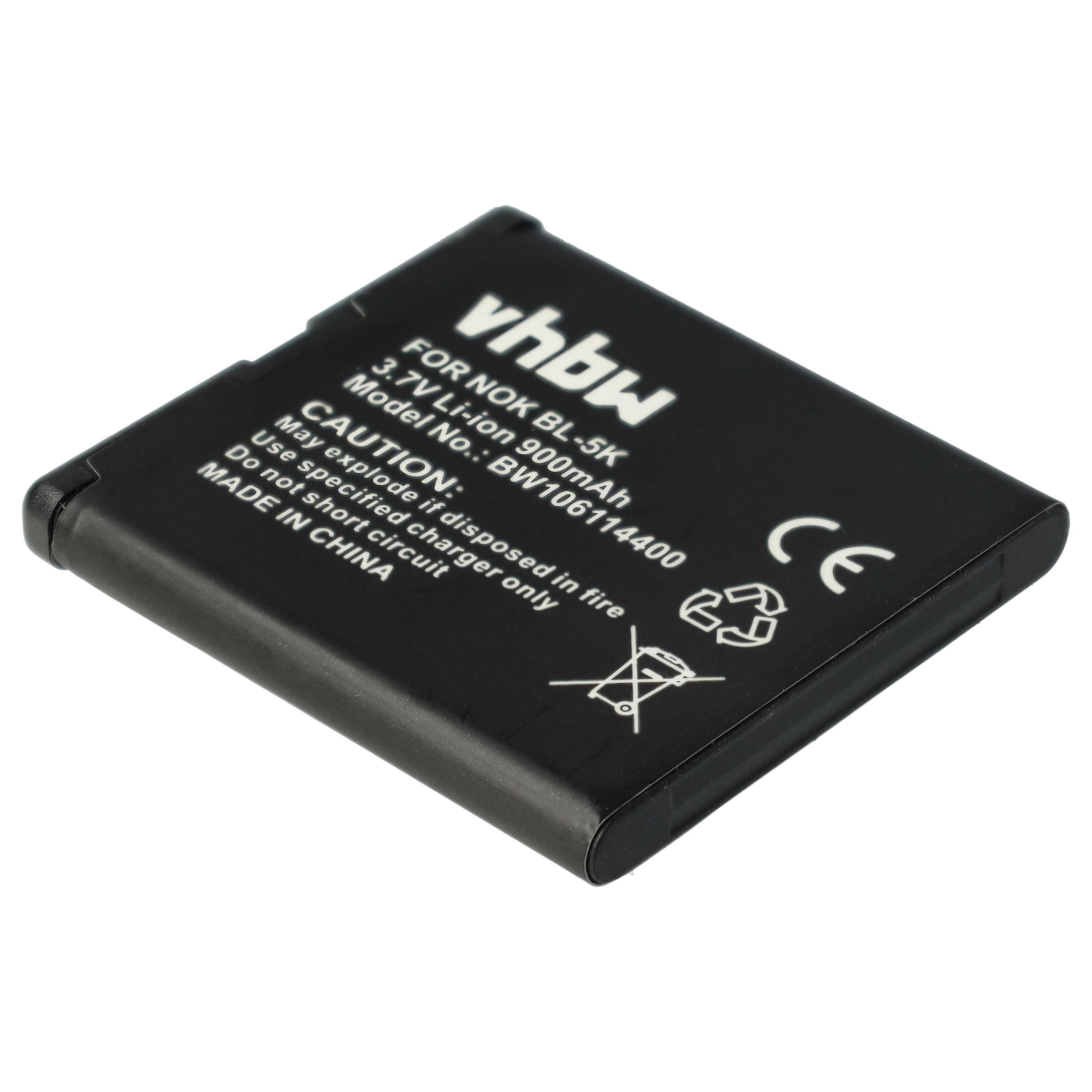 Mobile Phone Battery Replacement for Nokia BL-5K - 900 mAh 3.7 V Li-Ion