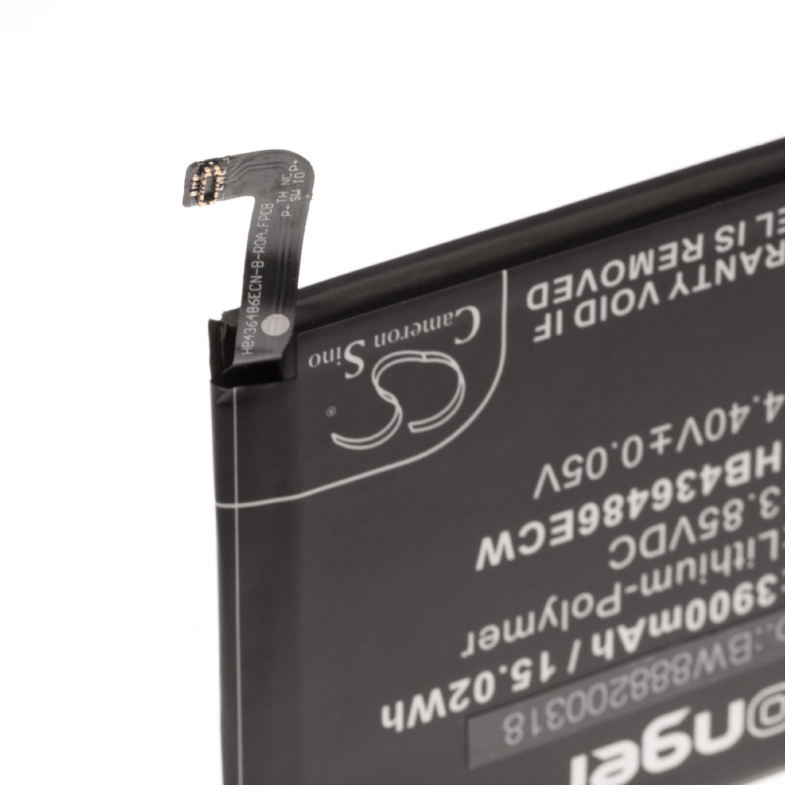 Batterie remplace Huawei HB436486ECW pour téléphone portable - 3900mAh, 3,85V, Li-polymère