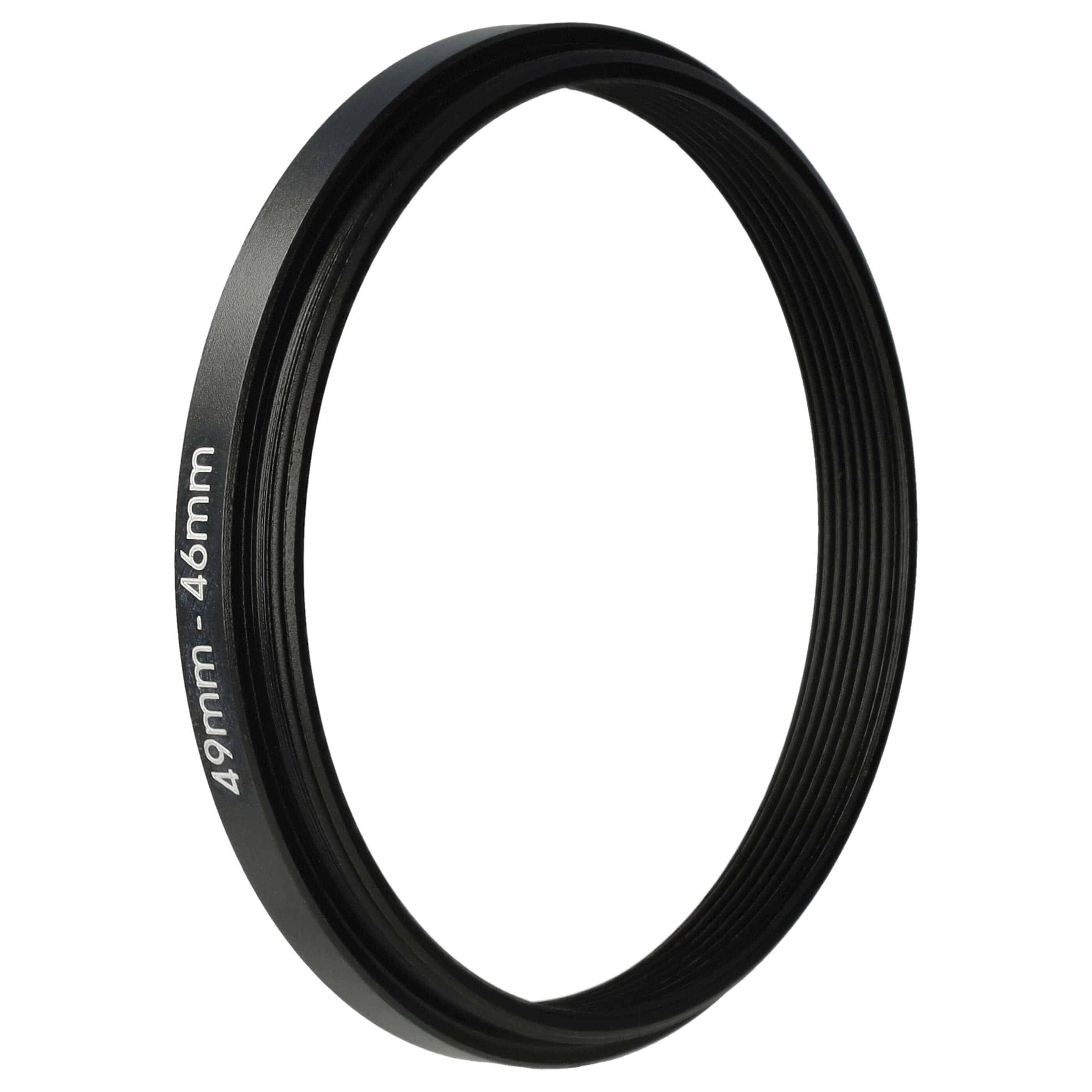 Anello adattatore step-down da 49 mm a 46 mm per obiettivo fotocamera - Adattatore filtro, metallo, nero