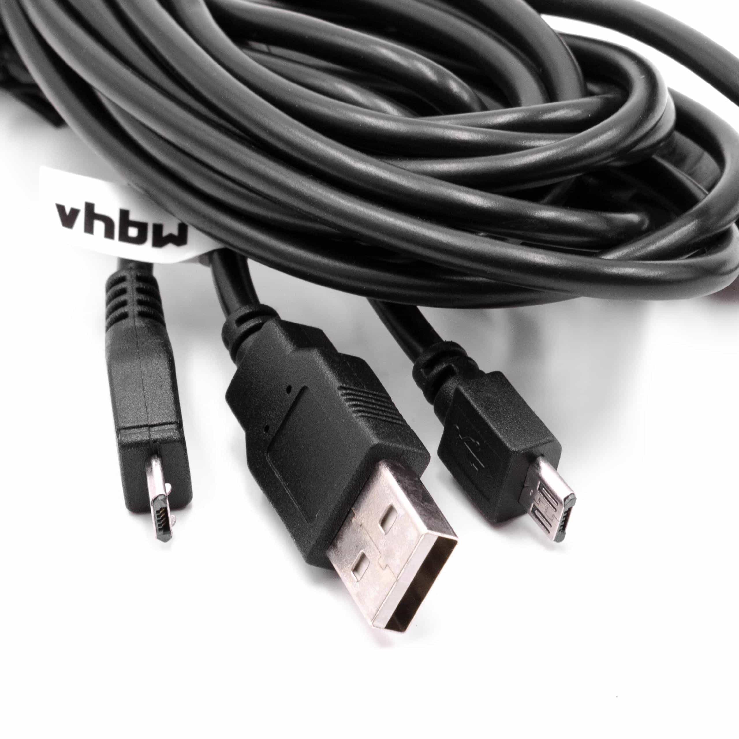Cable de carga USB para videoconsolas Sony PS4 DualShock 4 Controller - Cable Y, 3,41 m, negro