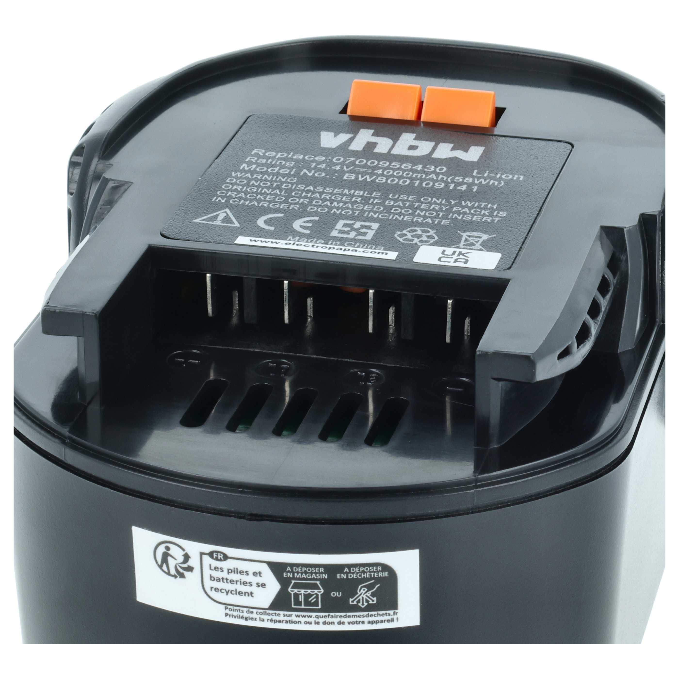 Batterie remplace 0700956430, 4932 352111, 4002395367641, 4932352657 outil électrique Fromm - 4Ah 14,4V Li-ion