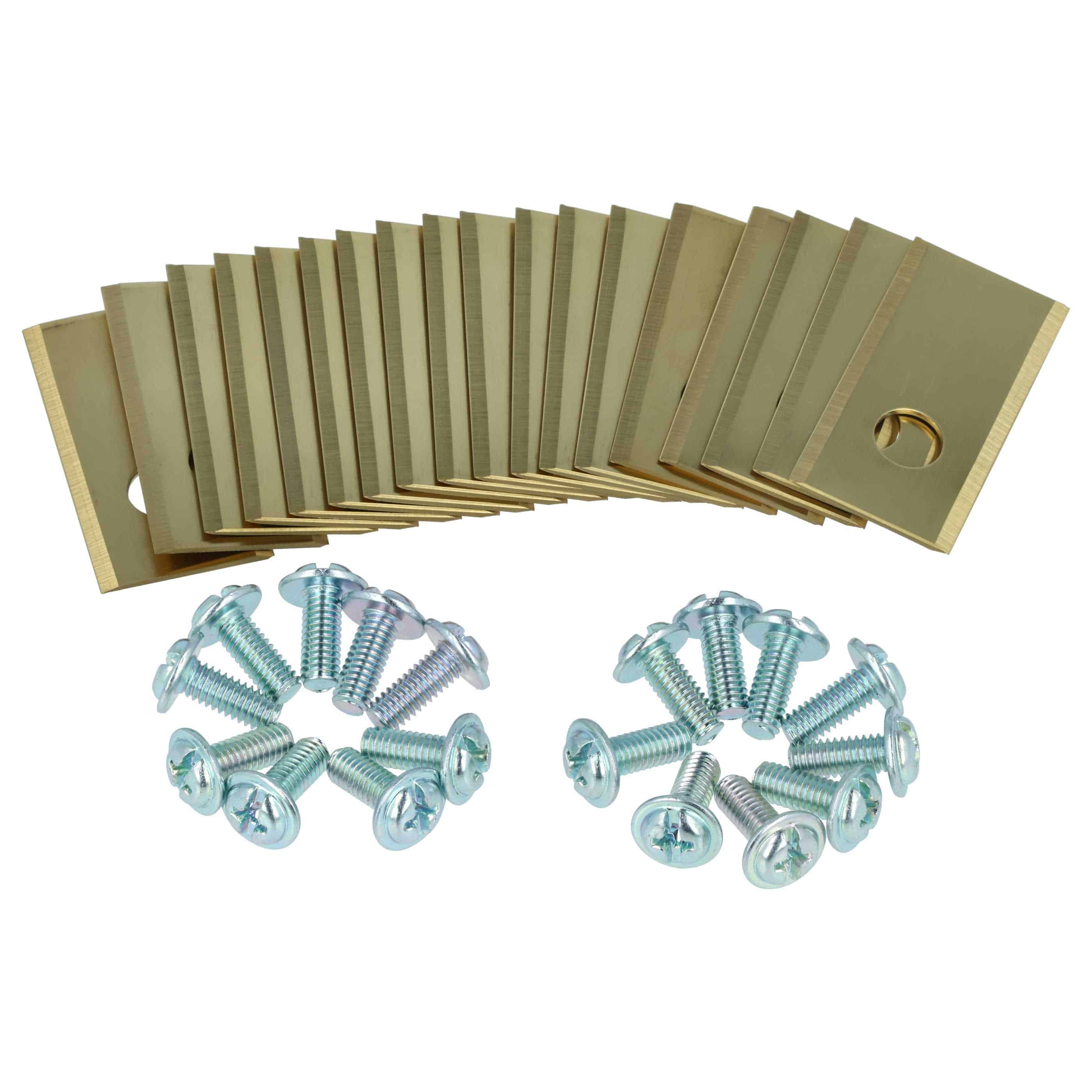 18x Exchange Blade for Philips, Scheppach, Worx, Landxcape Cordless Lawnmower etc.titanium apatite, Silver