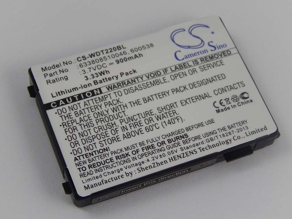 Batería reemplaza Datalogic 95A201004 para escáner de código de barras Unitech - 900 mAh 3,7 V Li-Ion