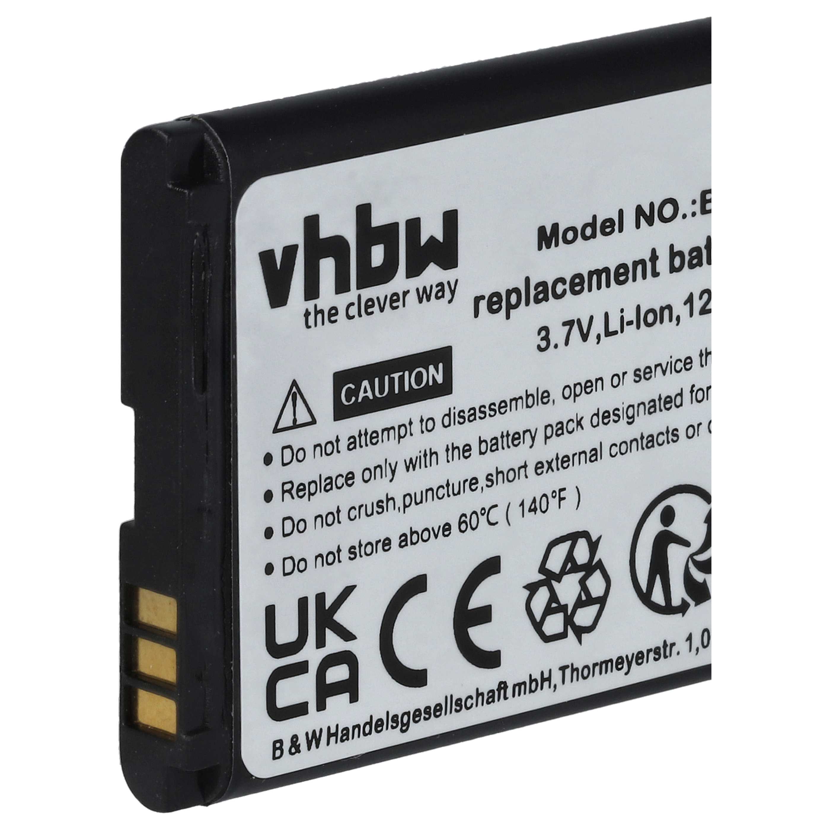 Dictaphone Battery replaces Philips ACC8100/00, ACC8100, 8403 810 00011 - 1250 mAh 3.7 V Li-Ion