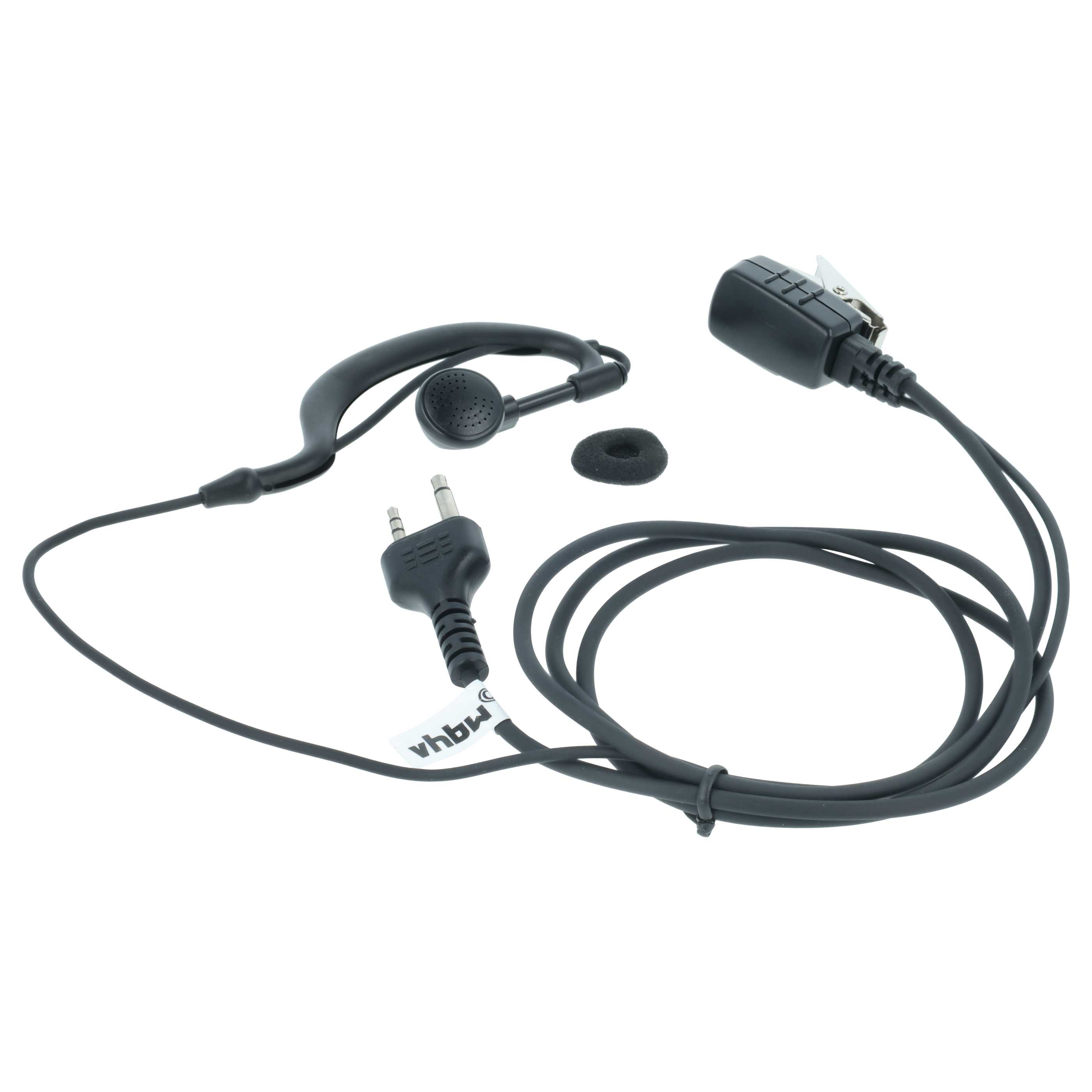 Security Radio Headset - "Take Call Button", Clip Mount
