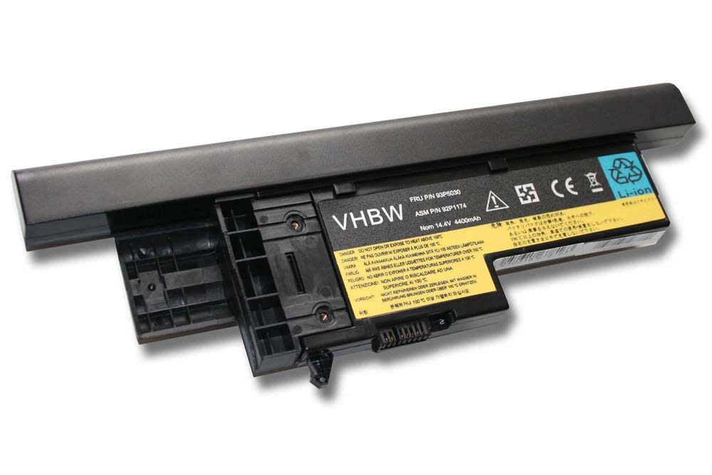 Batterie remplace Lenovo 40Y7001, ASM 42t5261 pour ordinateur portable - 4400mAh 14,8V Li-ion, noir