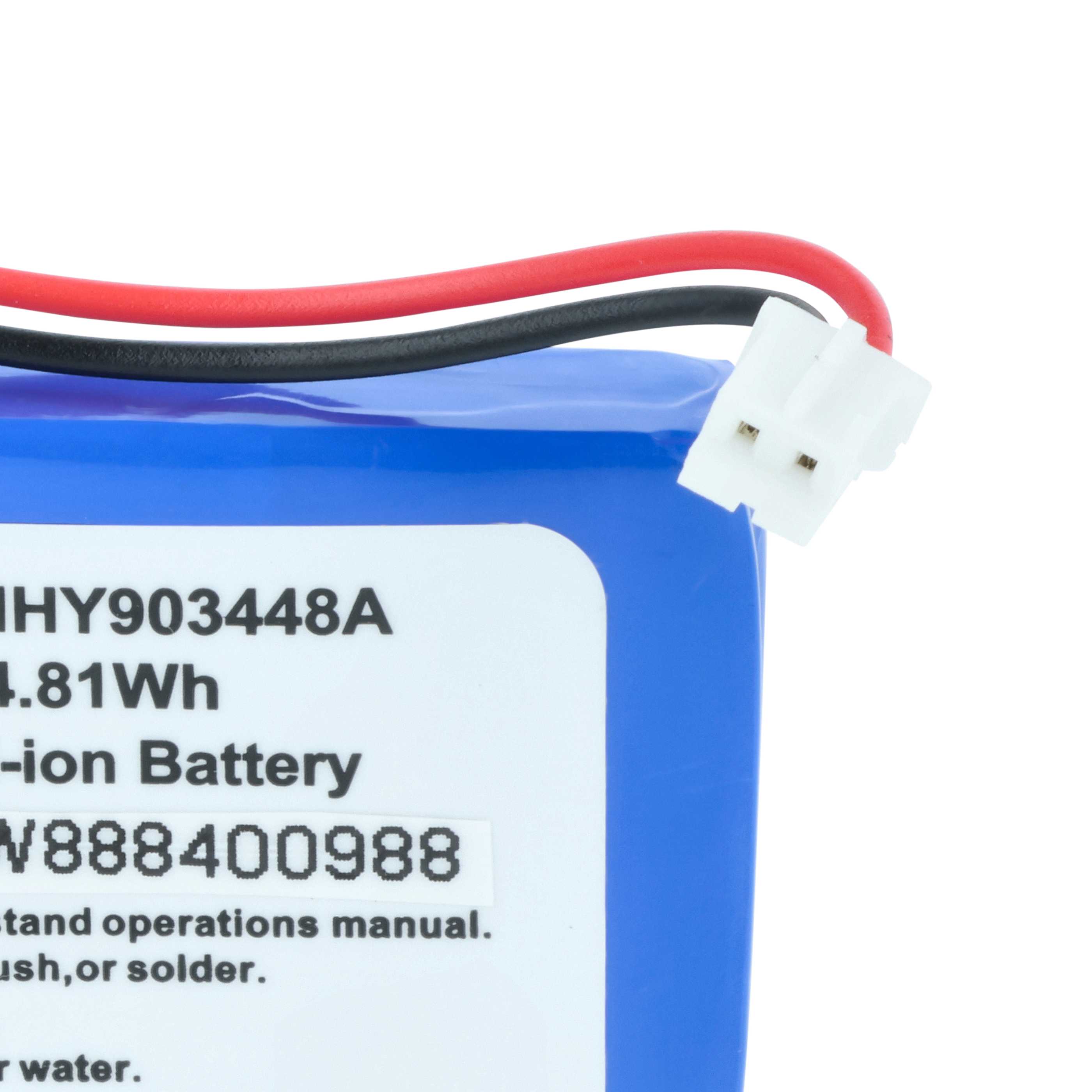 Radio Battery replaces Albrecht 083448, JHHY903448A - 1300 mAh 3.7 V Li-Ion