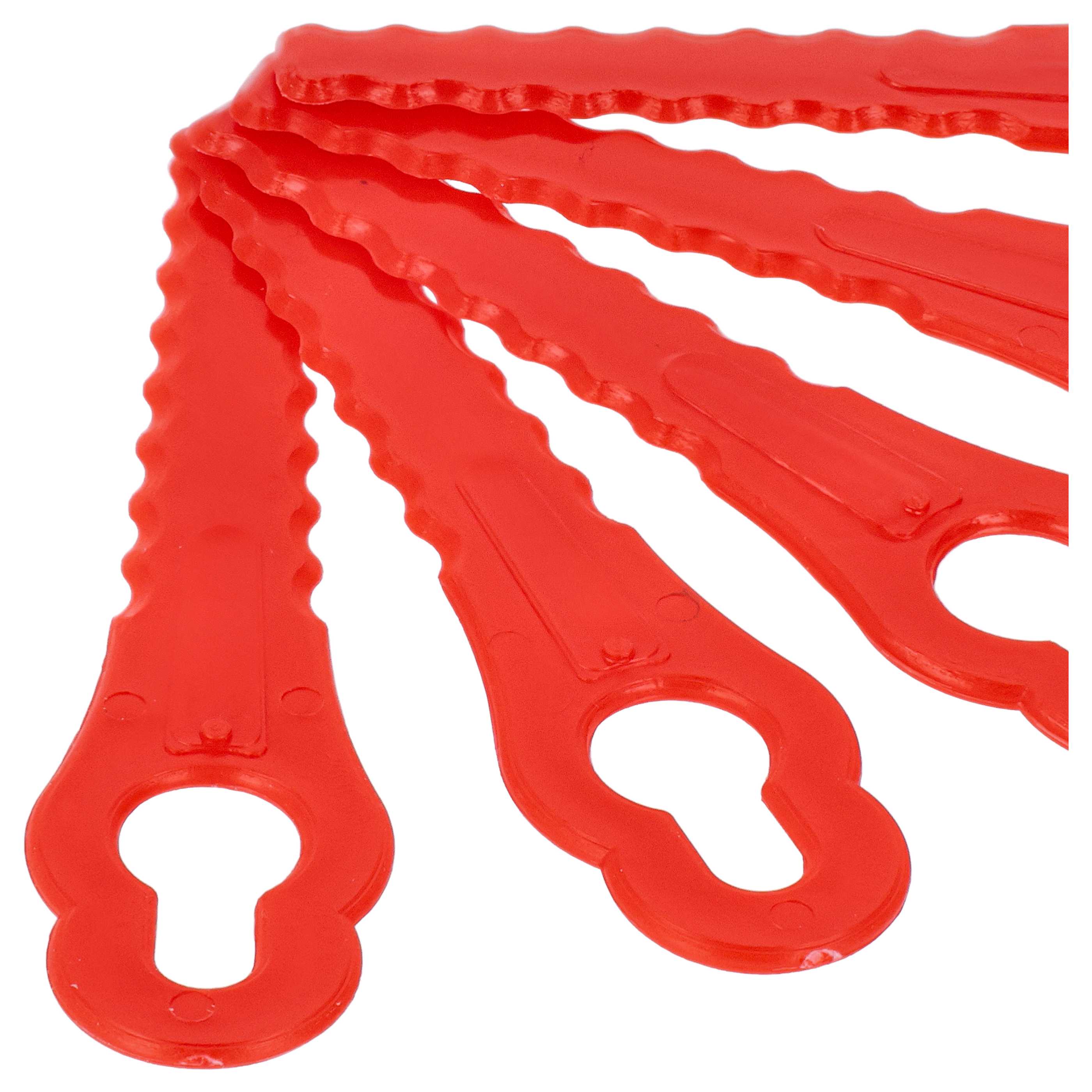 50x Lames remplace Grizzly 91094326 pour tondeuse – Couteaux polyamide, Rot