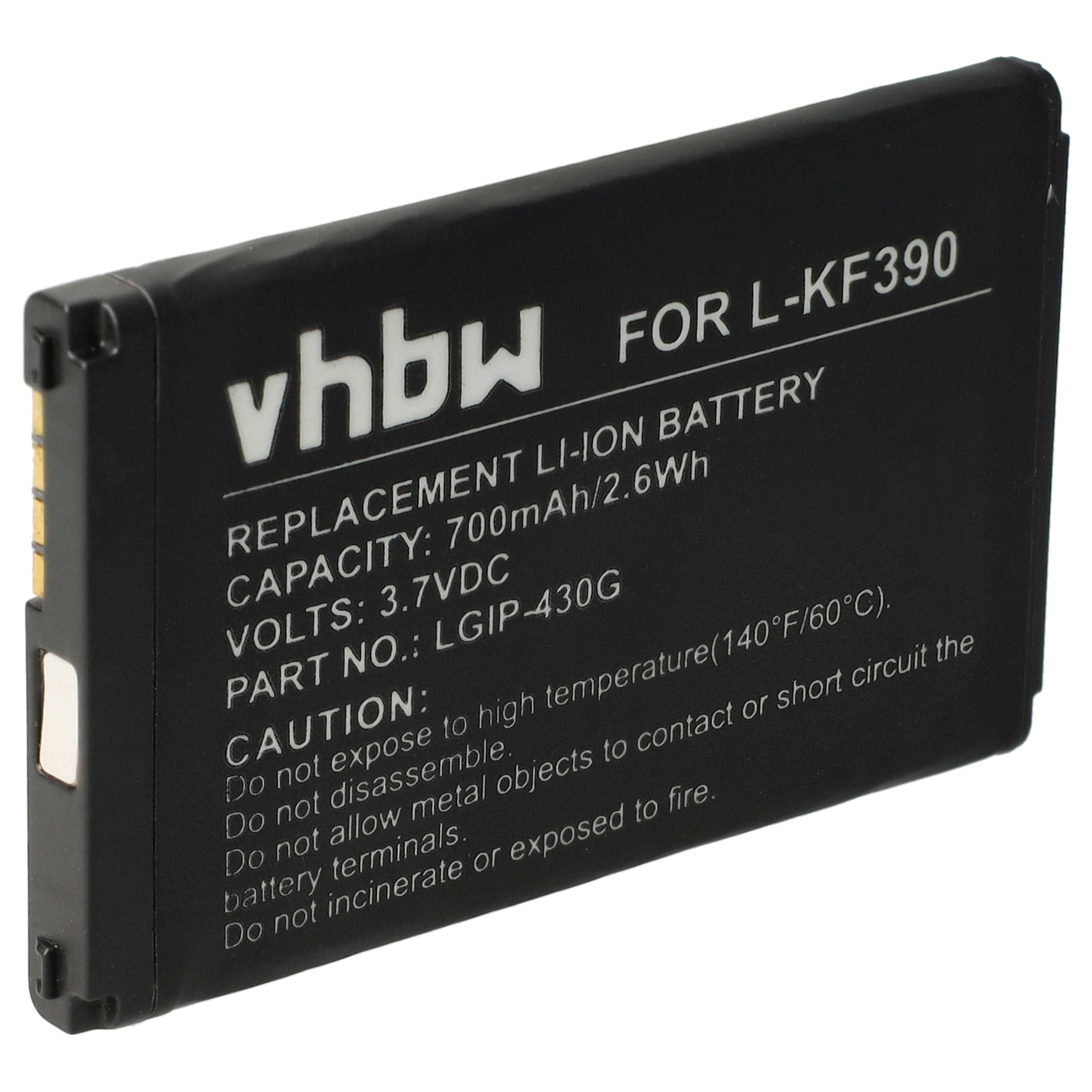 Batteria sostituisce LG IP-430G per cellulare LG - 700mAh 3,7V Li-Ion