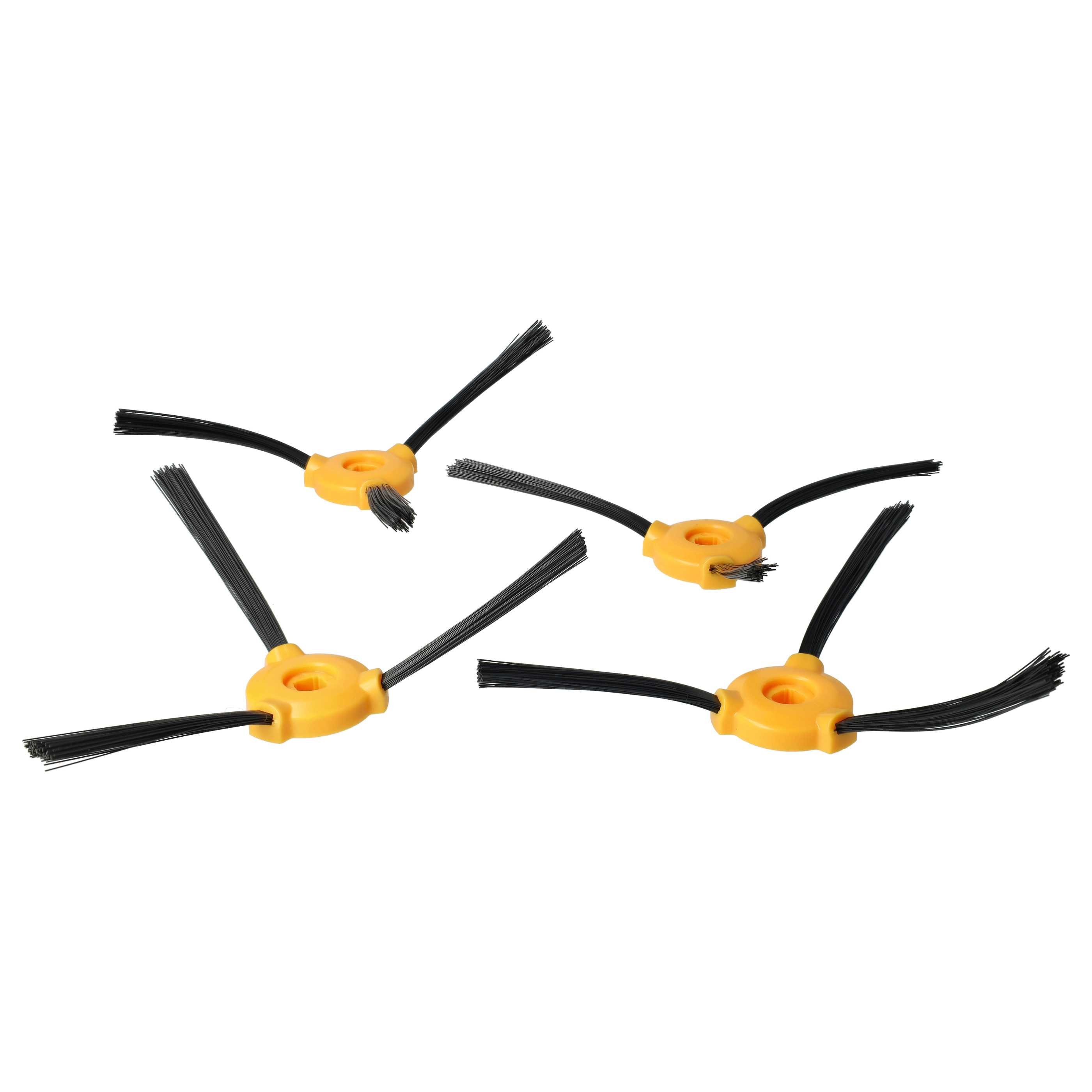 4x Side Brush replaces Eufy T0903071 for Eufy Robot Vacuum Cleaner - 3-armed, black, orange