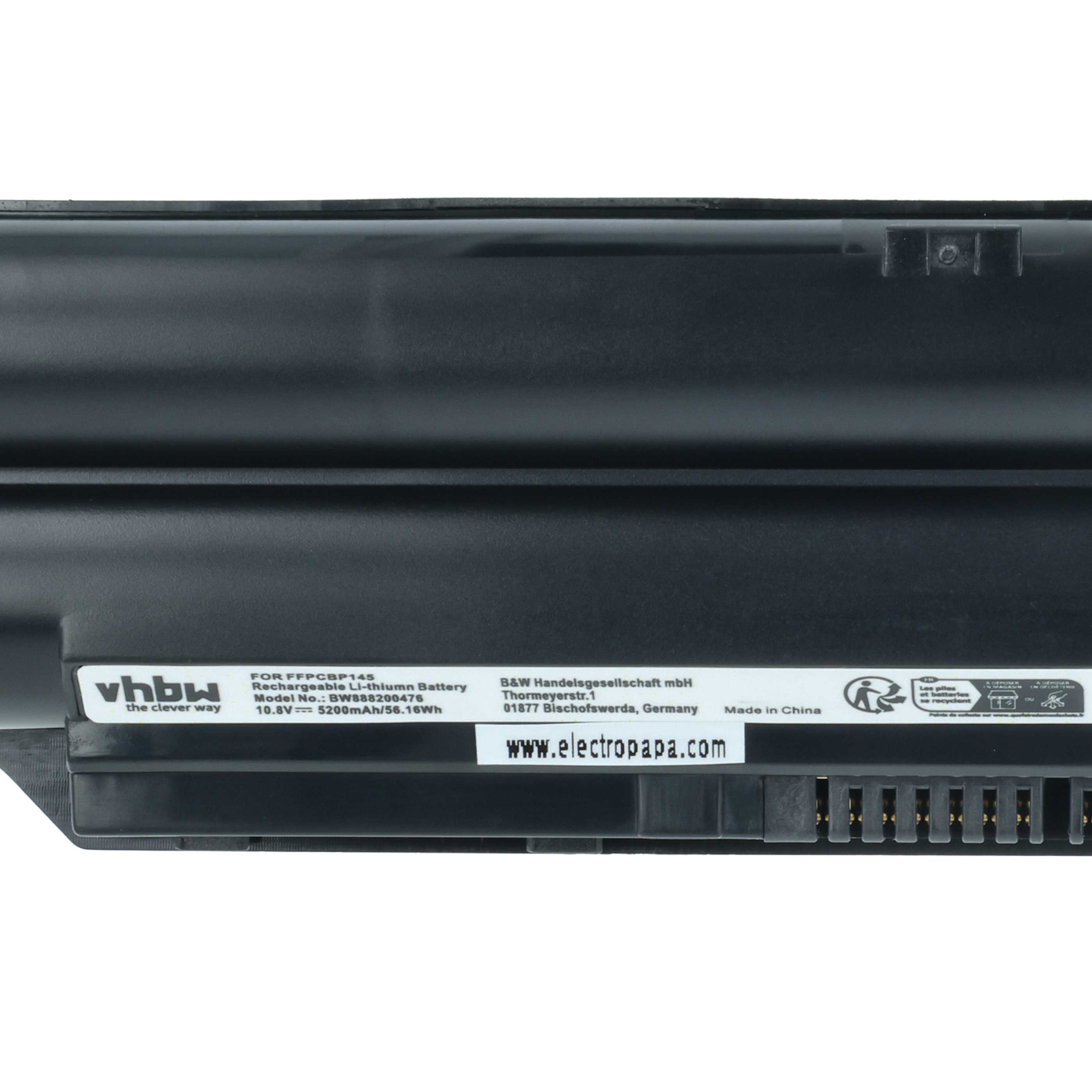 Akumulator do laptopa zamiennik Fujitsu cp293541-01, CP293550-01, CP355510-01 - 5200 mAh 10,8 V LiPo, czarny