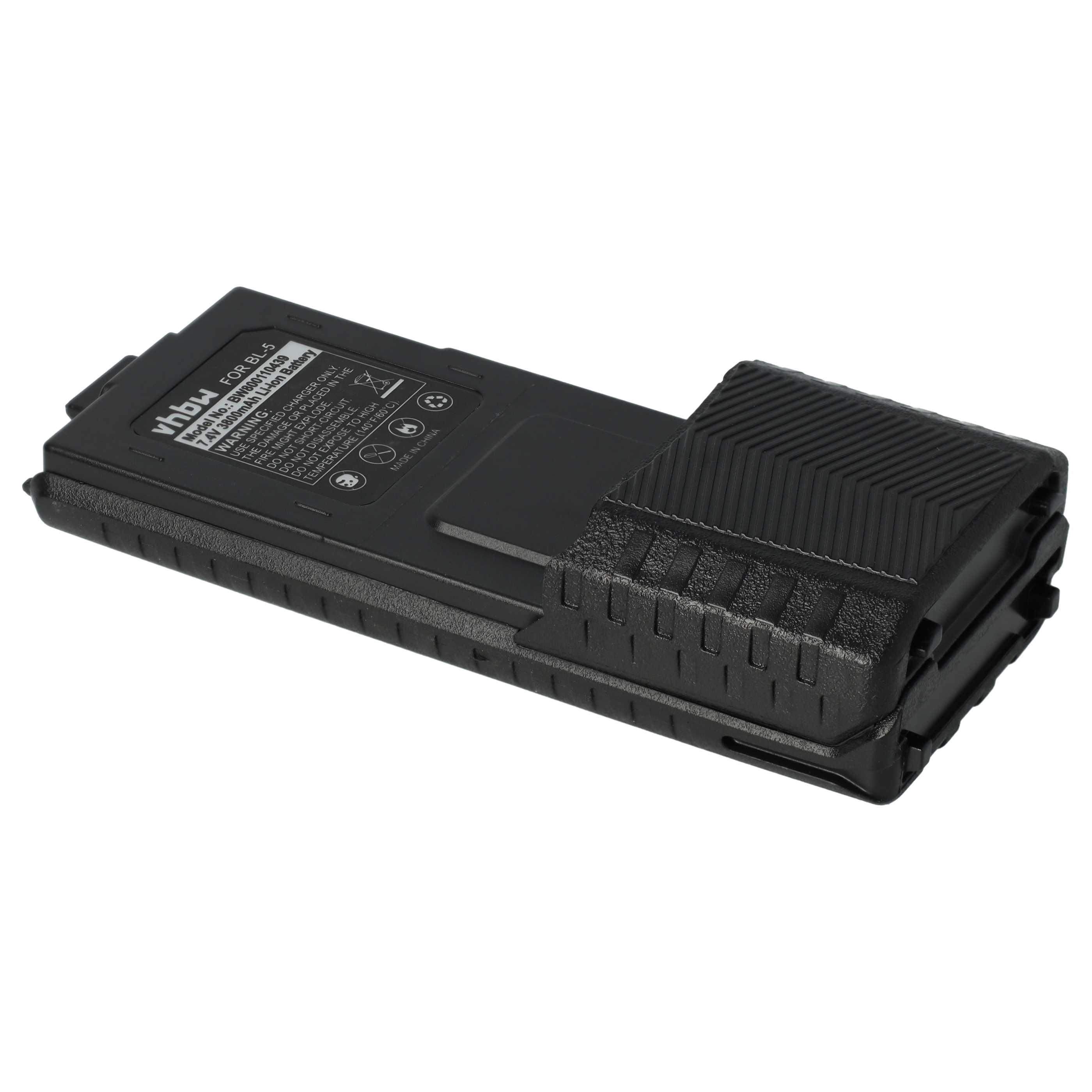 Radio Battery replaces Baofeng BL-5 - 3800 mAh 7.4 V Li-Ion