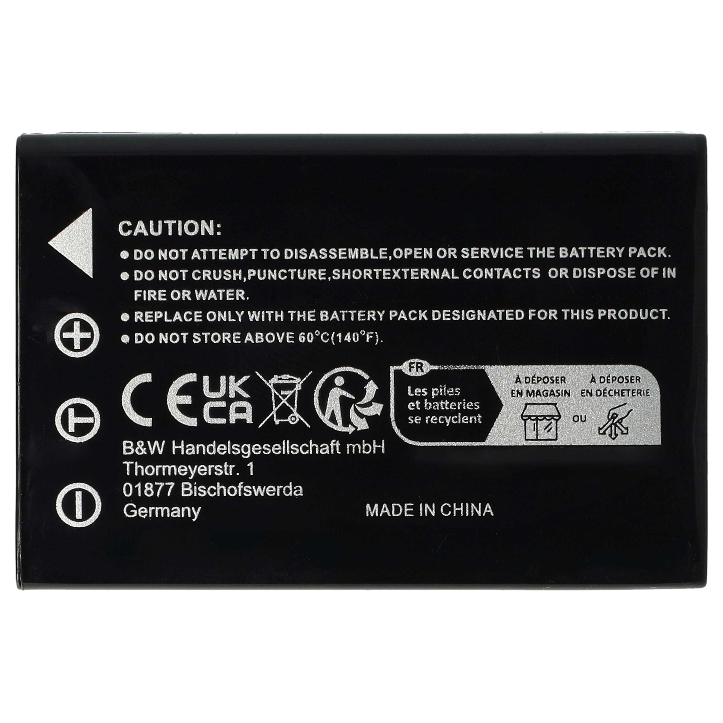 Batería reemplaza Aiptek ZPT-PM18 para cámara - 1800 mAh 3,7 V Li-Ion