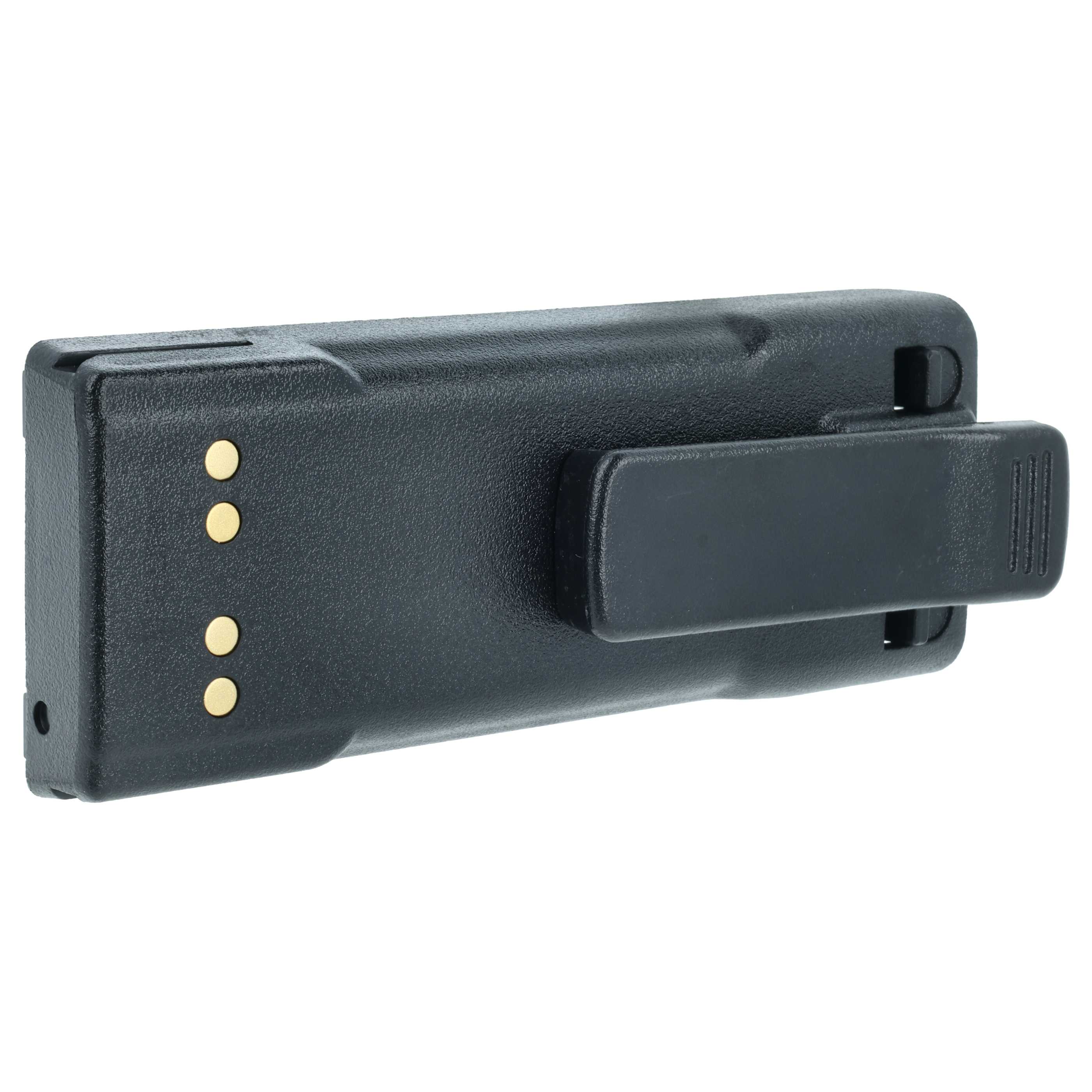 Radio 5x Battery replaces Motorola NTN7143A, NTN7143, FuG11b, NTN7143B - 1800 mAh 7.4 V Li-Ion + Belt Clip