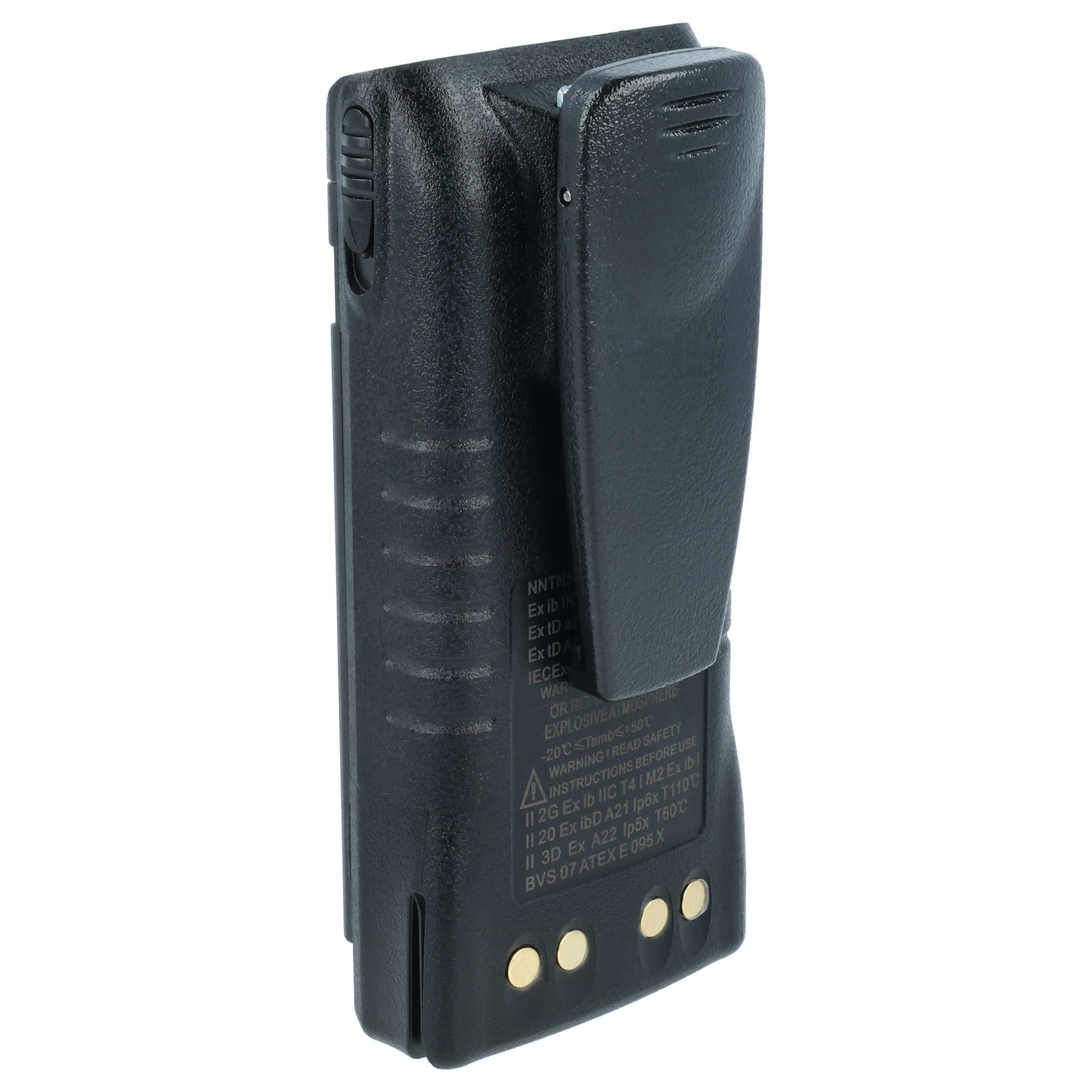 Radio 5x Battery replaces Motorola NNTN5510BR, NNTN5510AR - 2350 mAh 7.4 V Li-Ion + Belt Clip