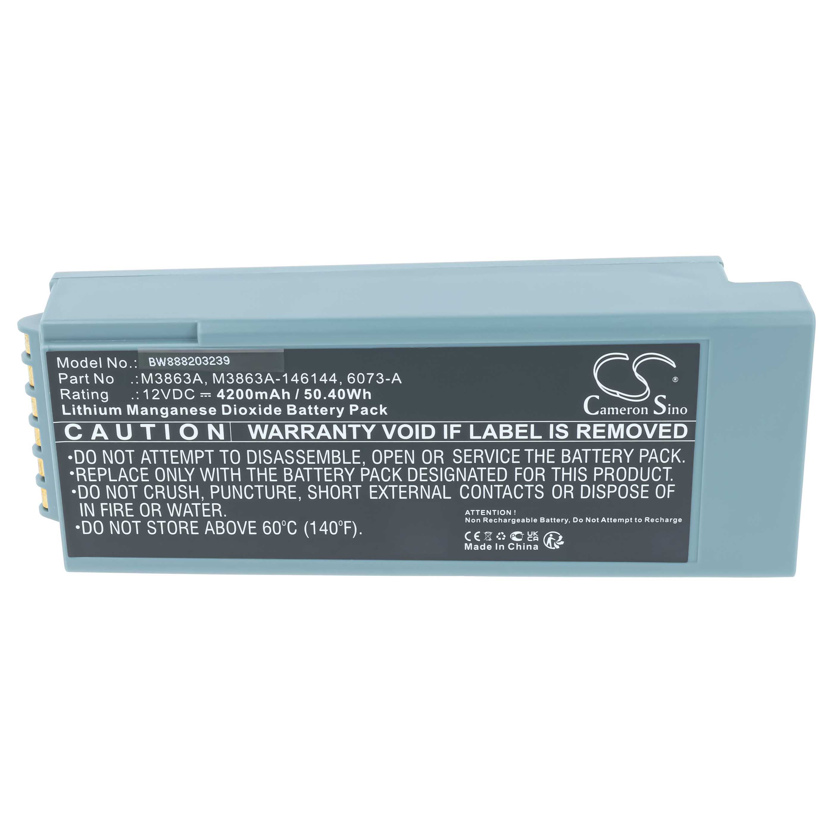 Batterie als Ersatz für Philips M3848A, M3860A, M3840A, M3841A, 6073-A für Philips - 4200mAh 12V Li-MnO2