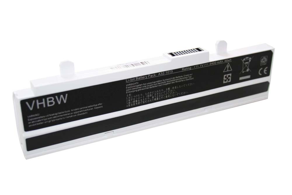 Batterie remplace Asus A32-1015, AL31-1015, A31-1015 pour ordinateur portable - 4400mAh 11,1V Li-ion, blanc