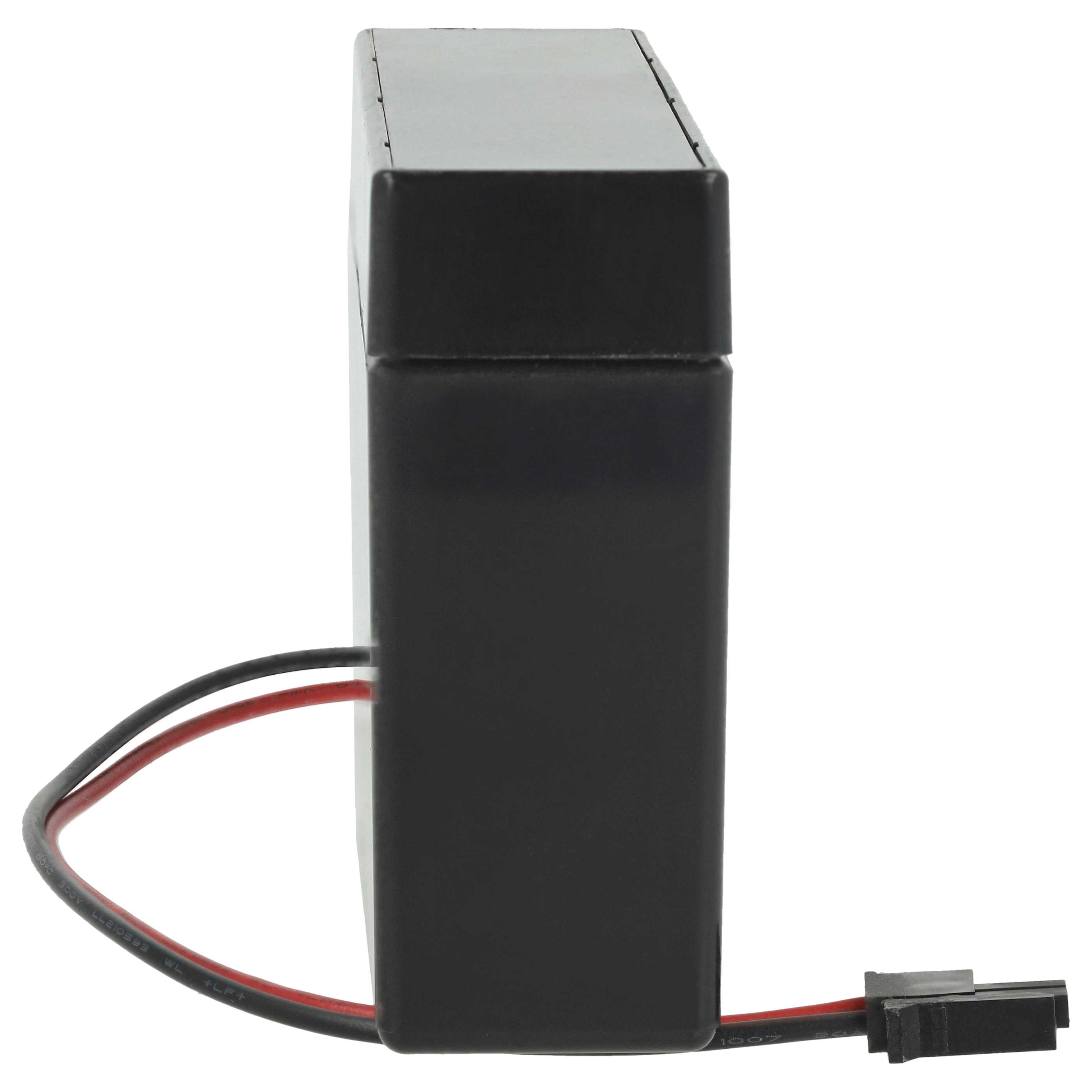 4x Batteria sostituisce MP0.8-12H - 800mAh 12V AGM, connettore AMP