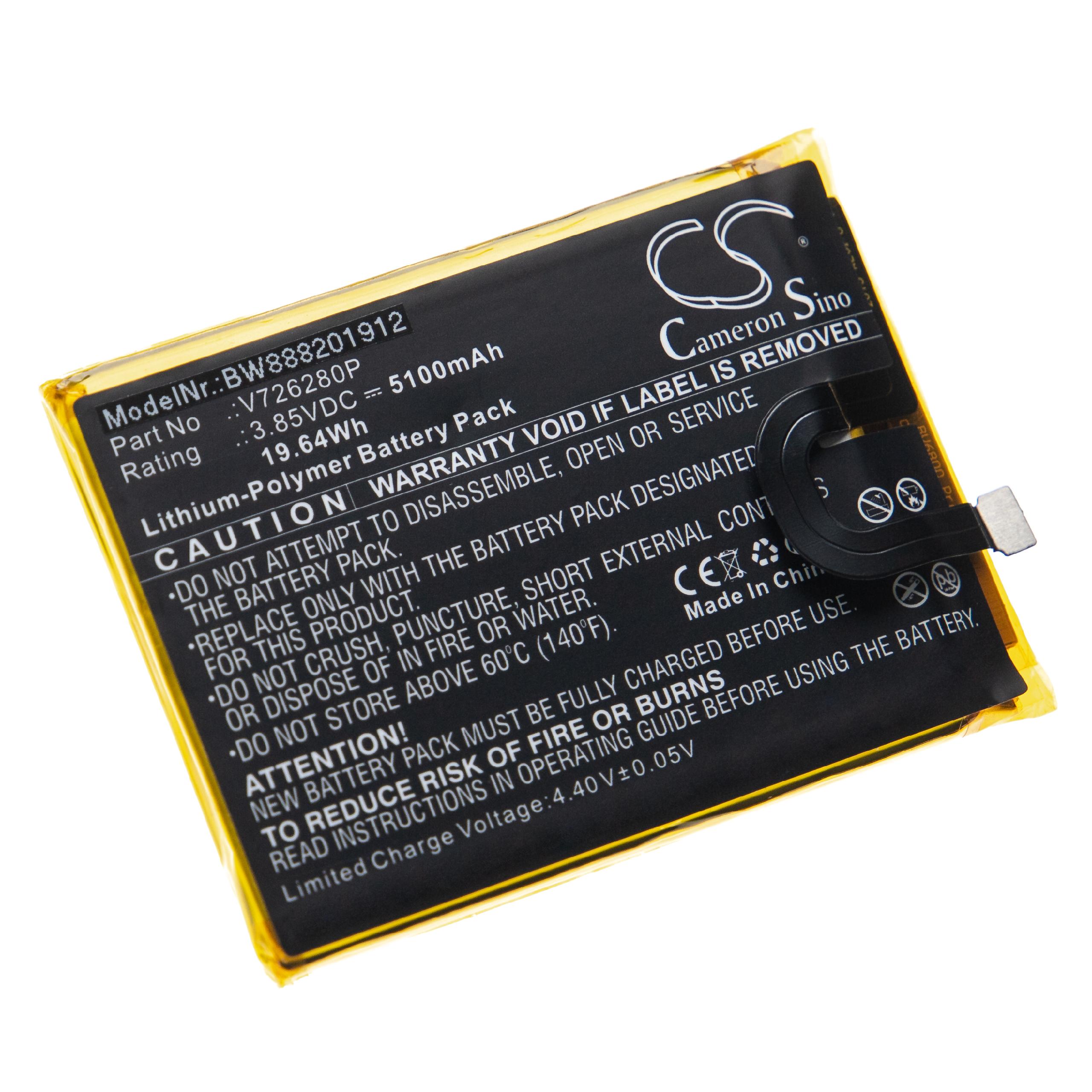 Batteria sostituisce Blackview V726280P per cellulare Blackview - 5100mAh 3,85V Li-Poly