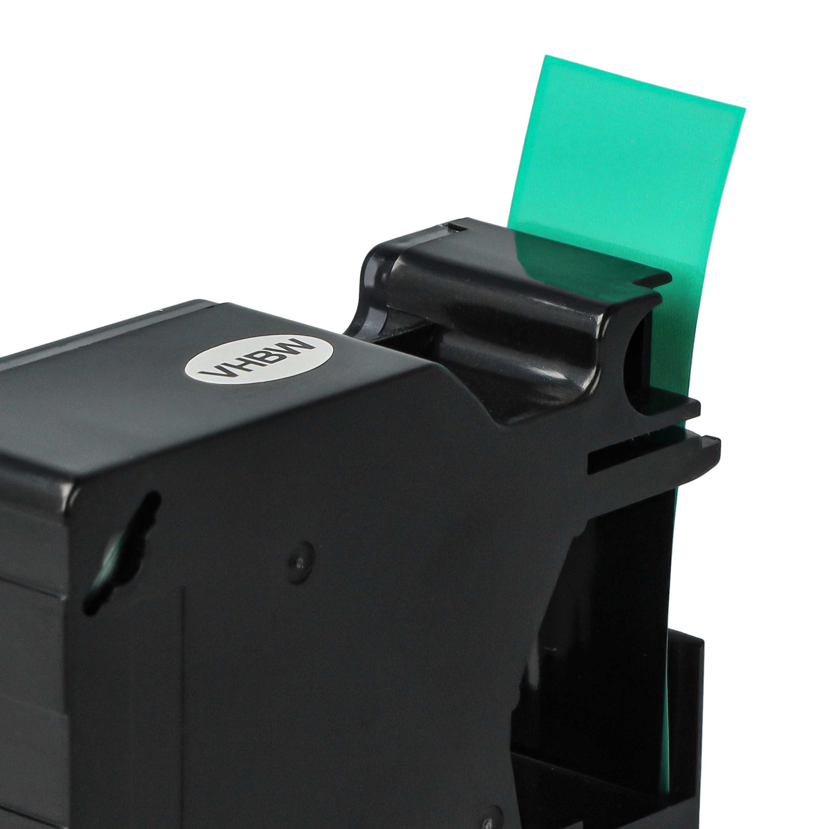 Label Tape replaces Dymo 45809, D1 - 19 mm Black to Green