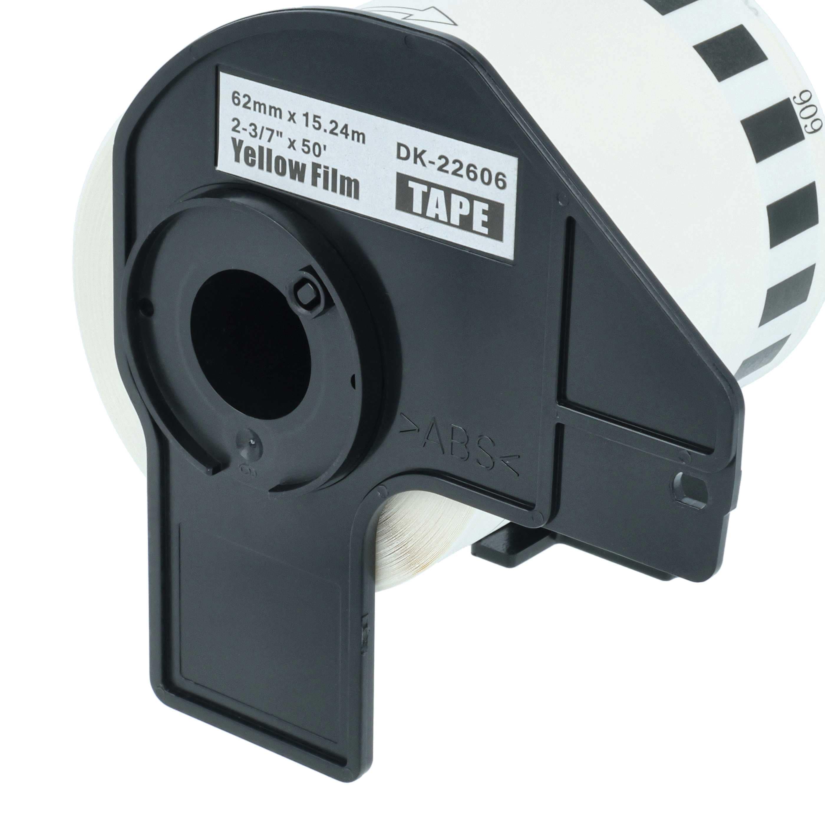5x Label Roll replaces Brother DK-22606 Labeller - Premium 62 mm x 15.24 m + Holder