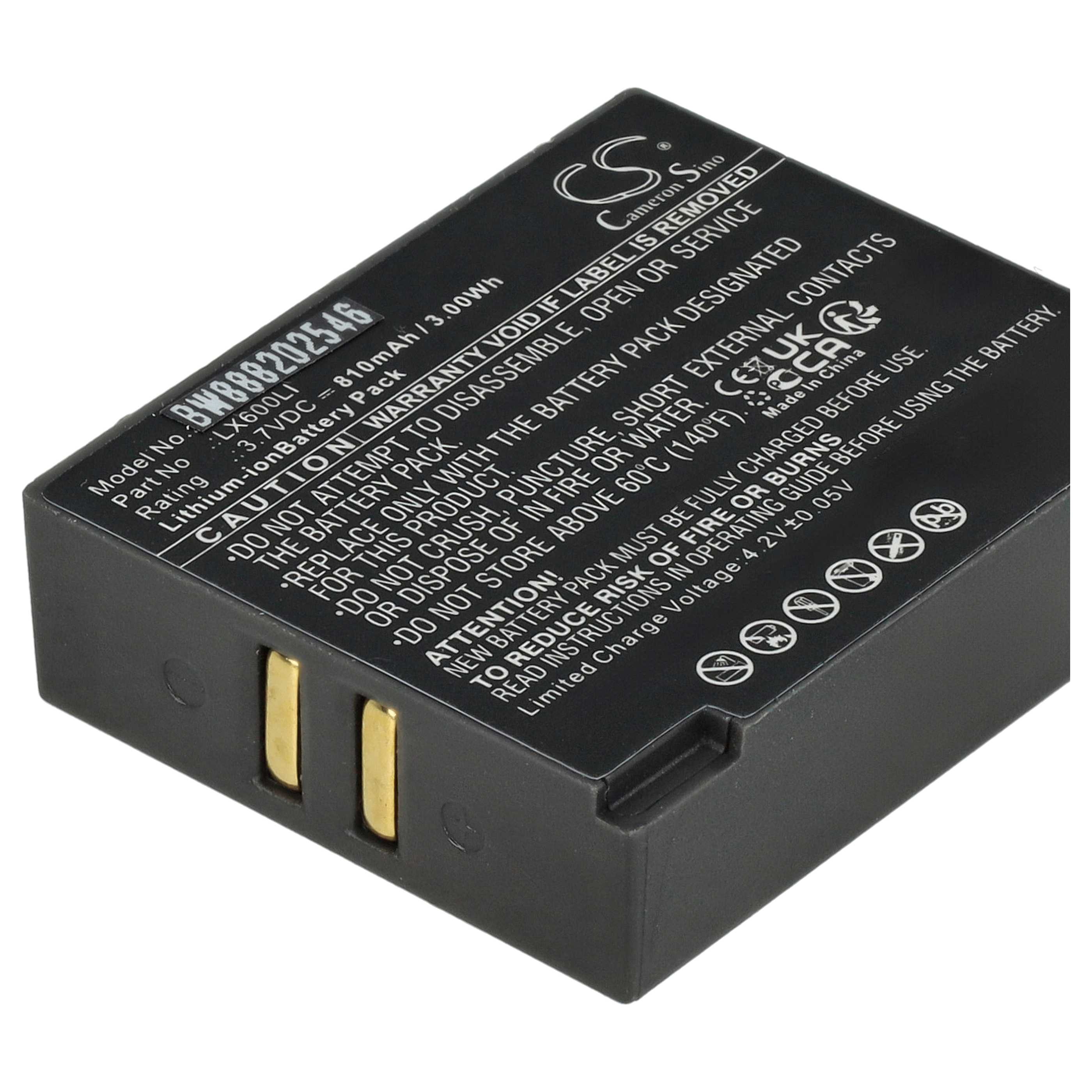 Batteria sostituisce Eartec LX600LI per auricolari cuffie - 810mAh 3,7V Li-Ion
