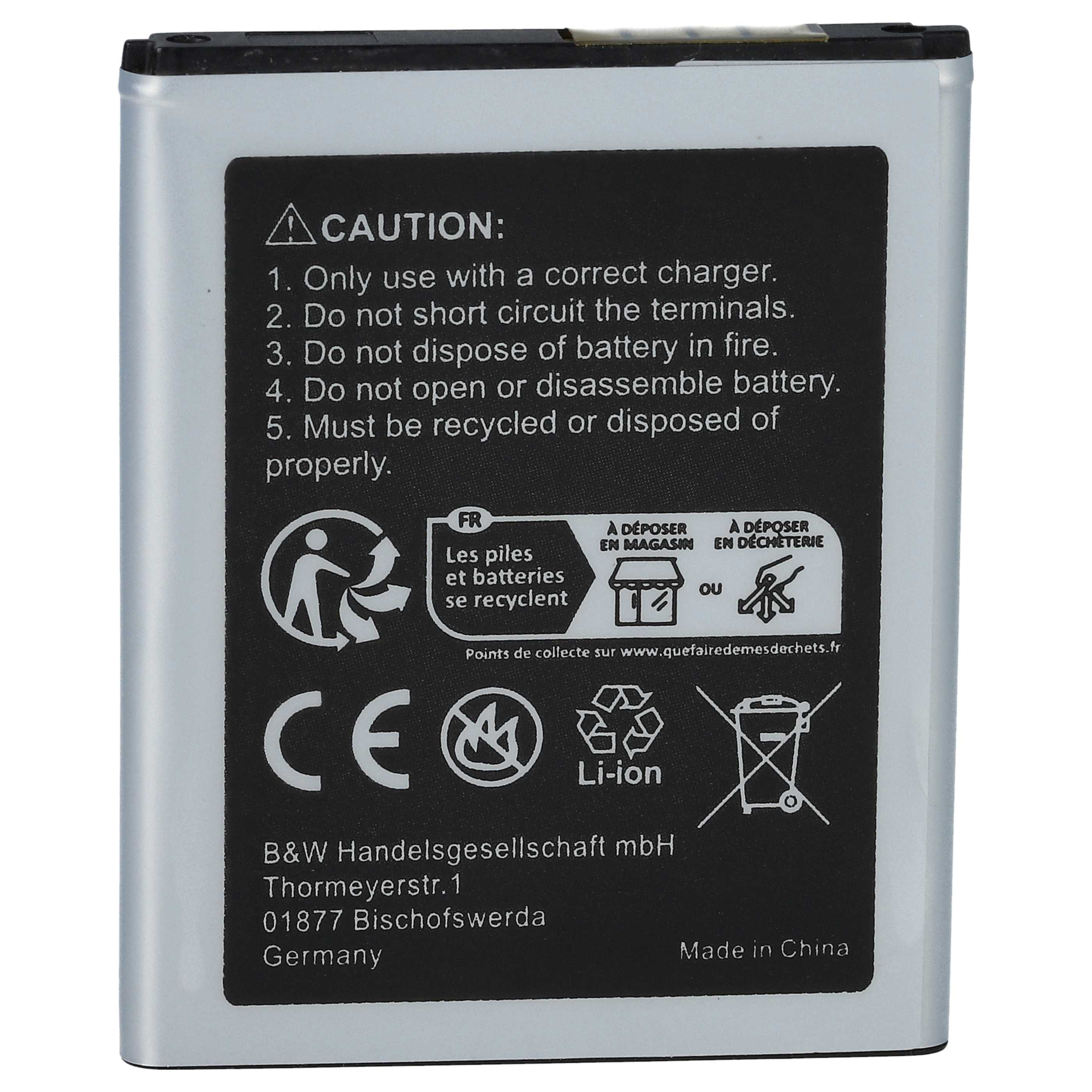 Akku als Ersatz für Alcatel BY42, BTR510AB, BTR875B, CAB3120000C1, CAB20K0000C1 - 700mAh 3,7V Li-Ion