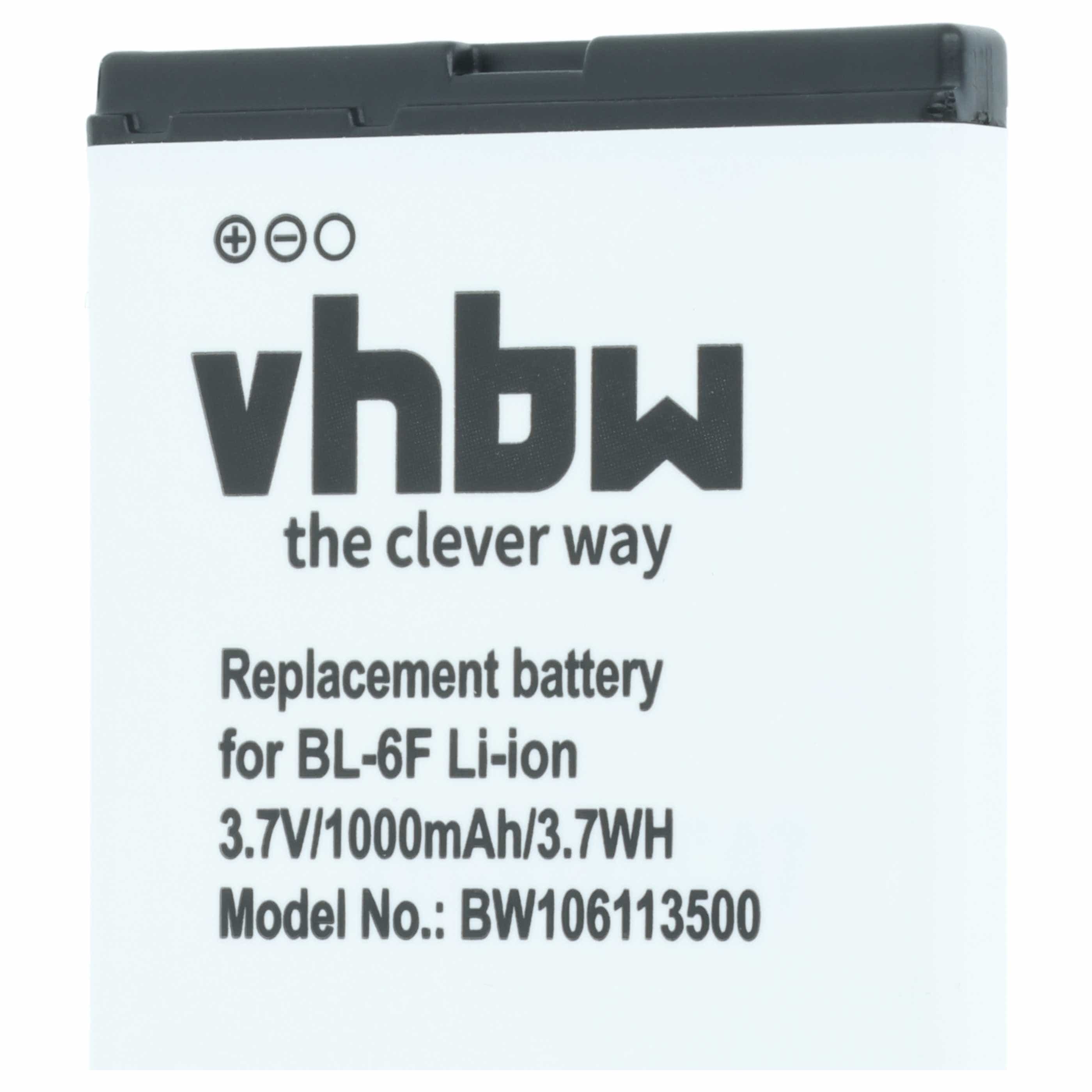 Akumulator do telefonu smartfona zamiennik Nokia BL-6F - 1000 mAh 3,7 V Li-Ion