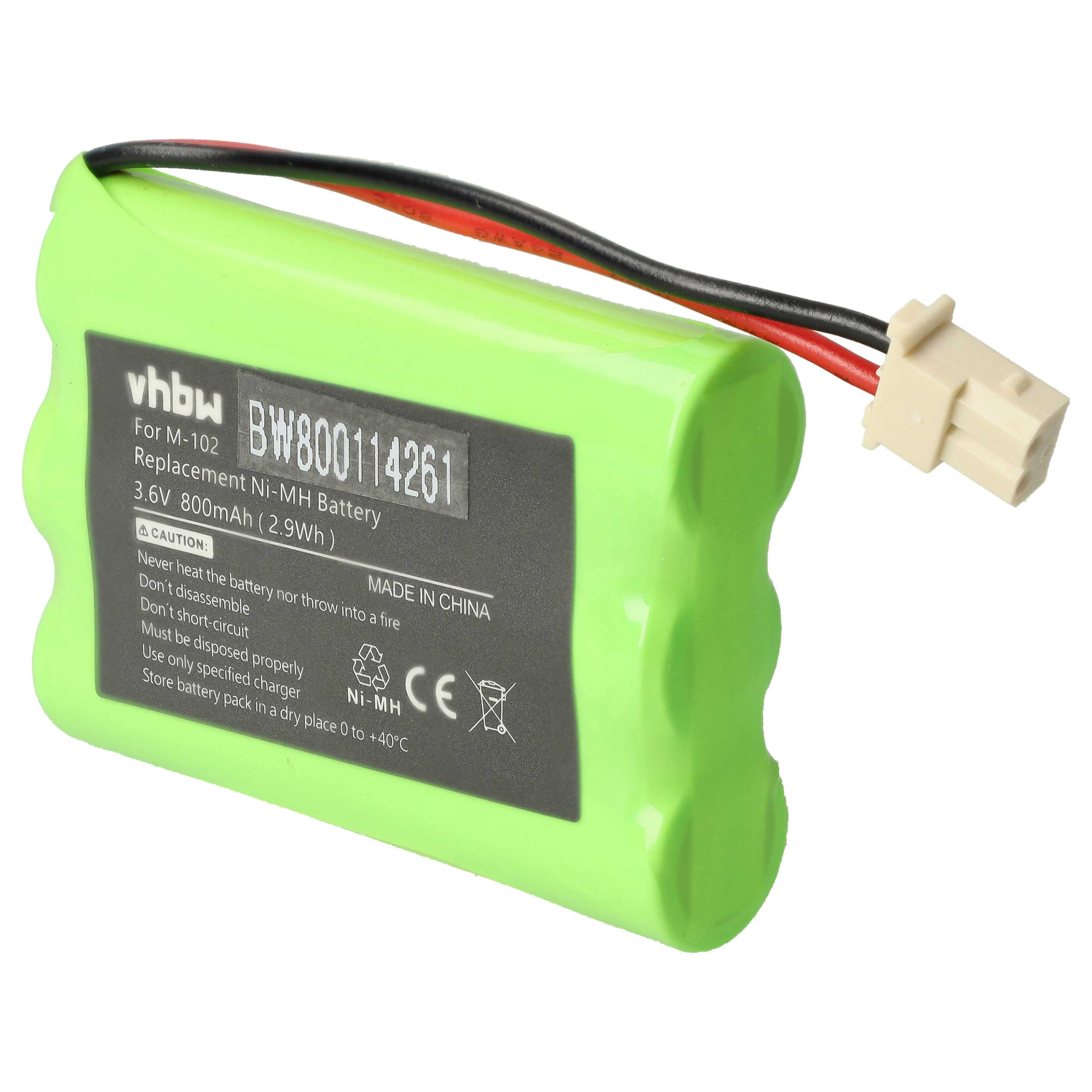 Batterie remplace Maxuss M102 pour téléphone Maxuss - 800mAh 3,6V NiMH