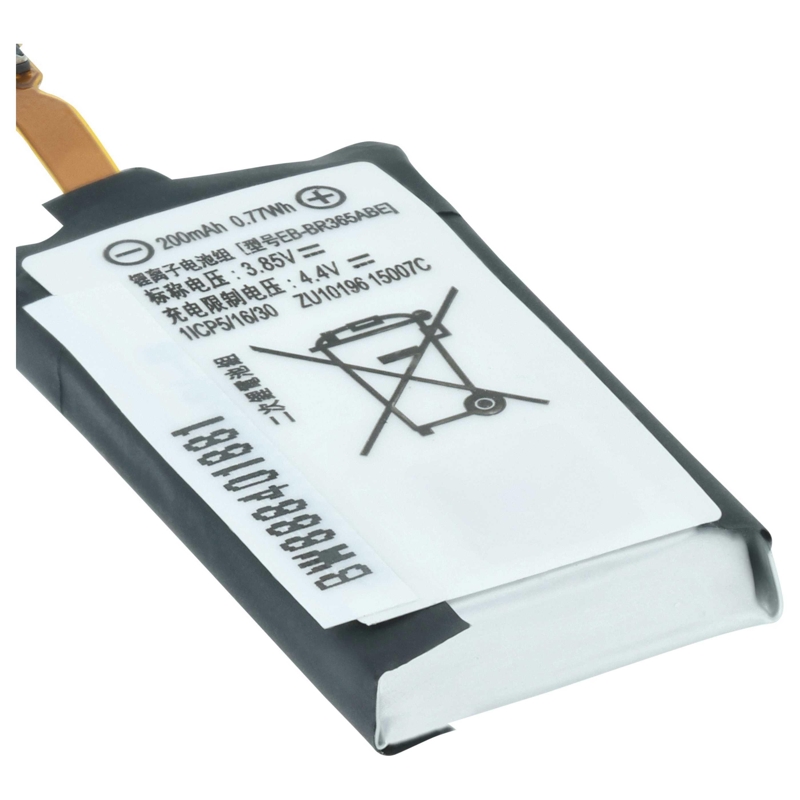 Smartwatch Battery replaces Samsung GH43-04770A, EB-BR365ABE - 200 mAh 3.85 V Li-polymer