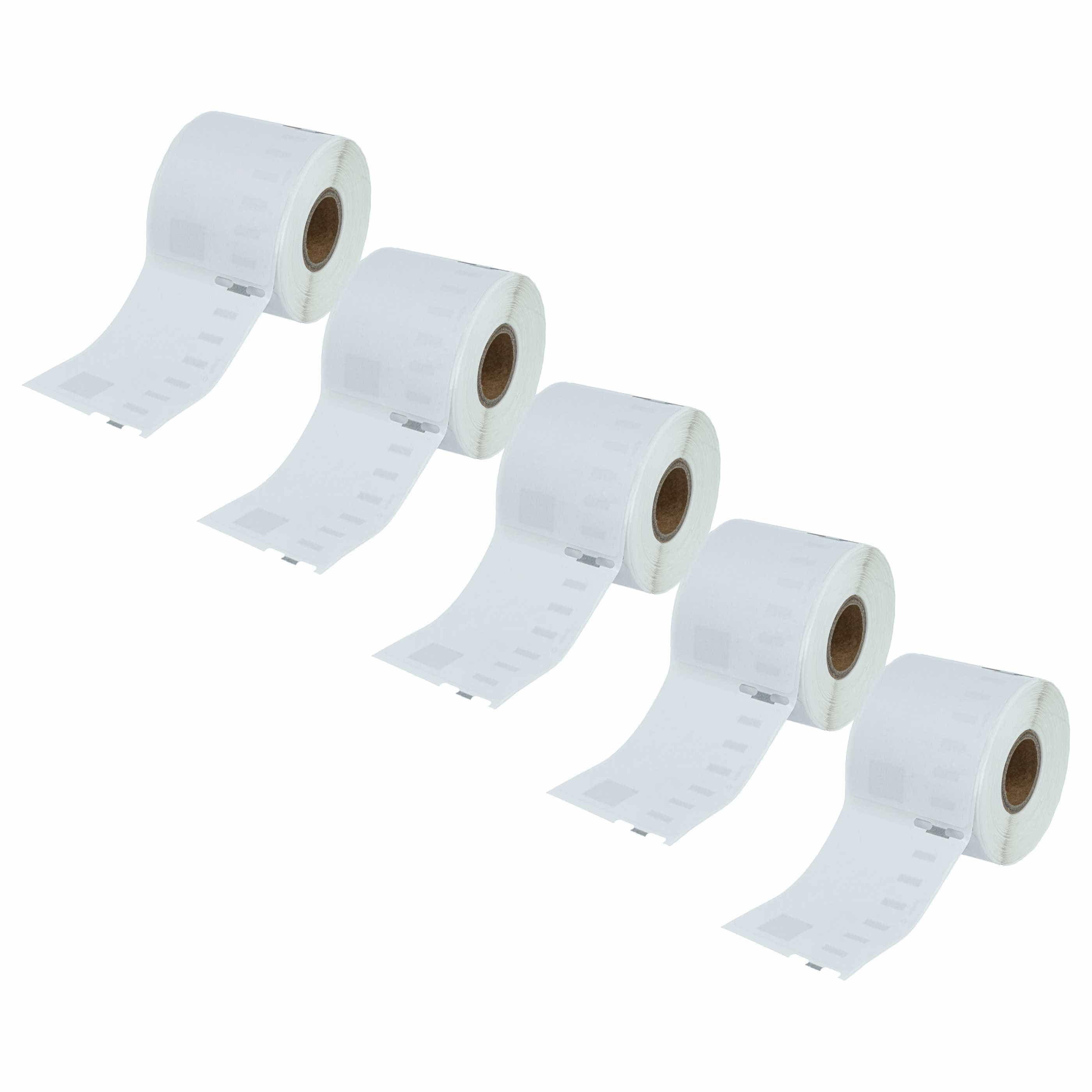 5x Etykiety do drukarki zam. Dymo 99015 - 54 mm x 70 mm