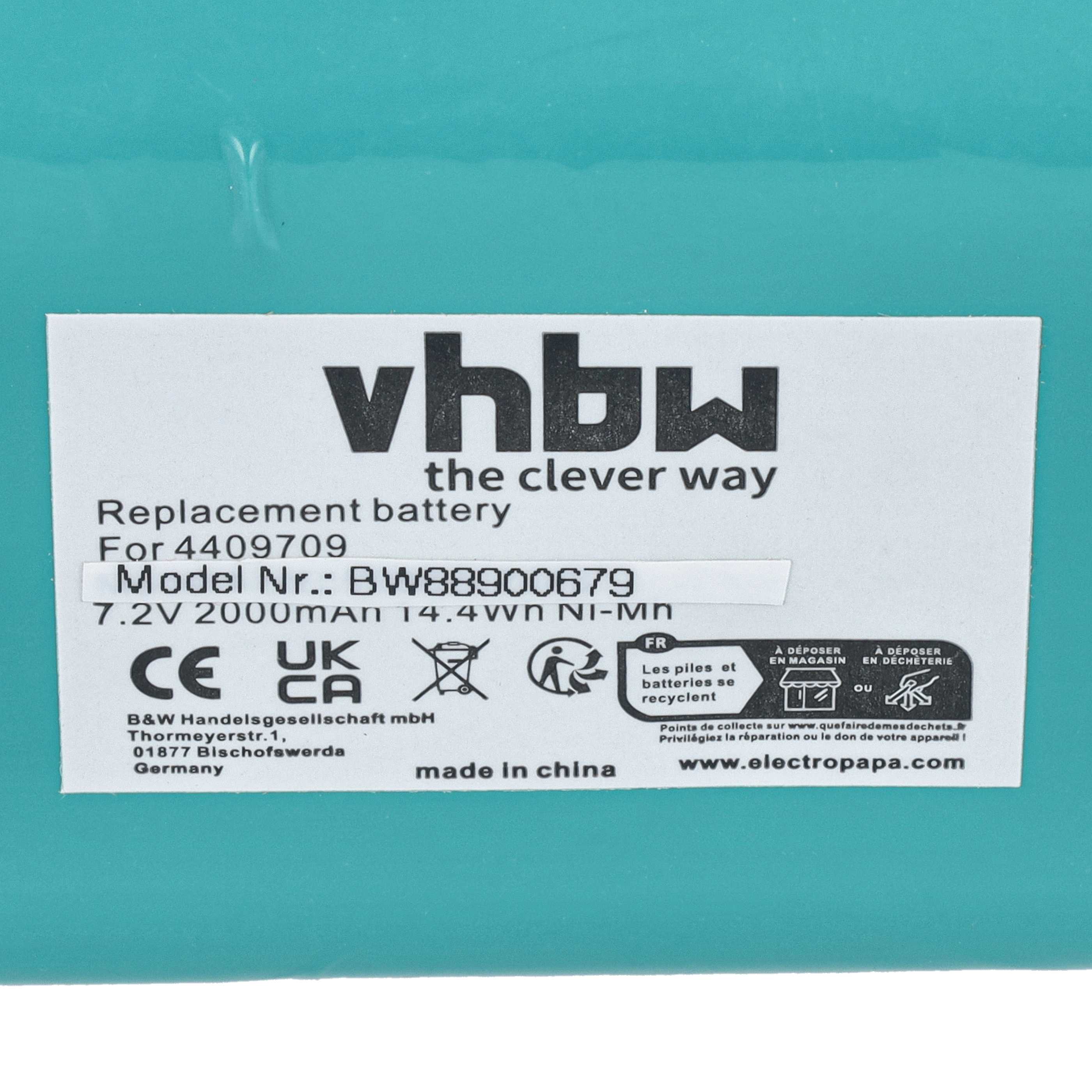 Akku als Ersatz für Neato 945-0005 für Neato Saugroboter - 2000mAh 7,2V NiMH