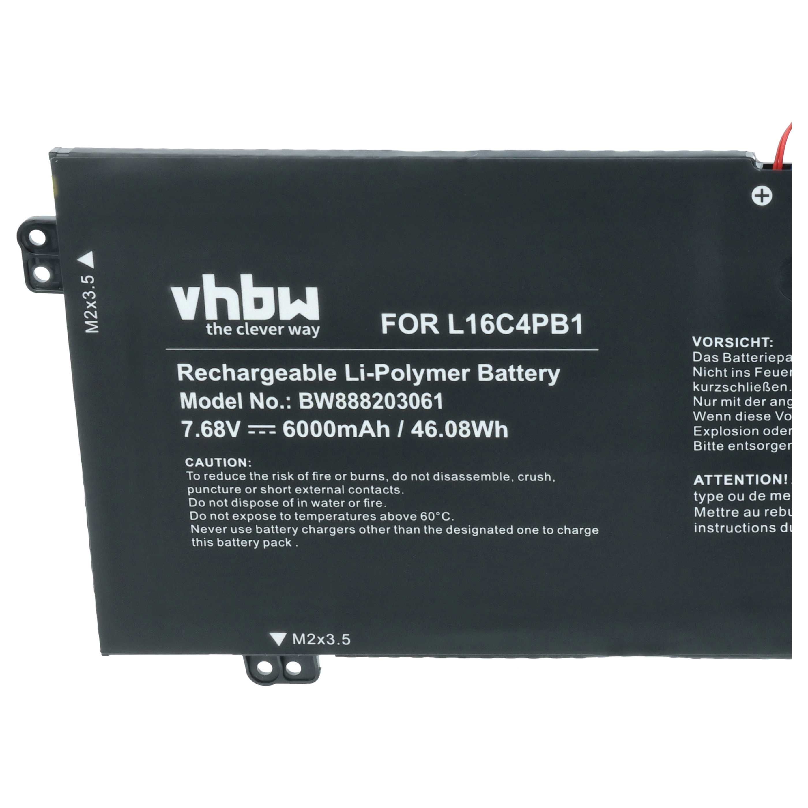Akumulator do laptopa zamiennik Lenovo 5B10Q38238, 5B10M52740, 5B10M52211, 5B10W67229 - 6000 mAh 7,68 V LiPo