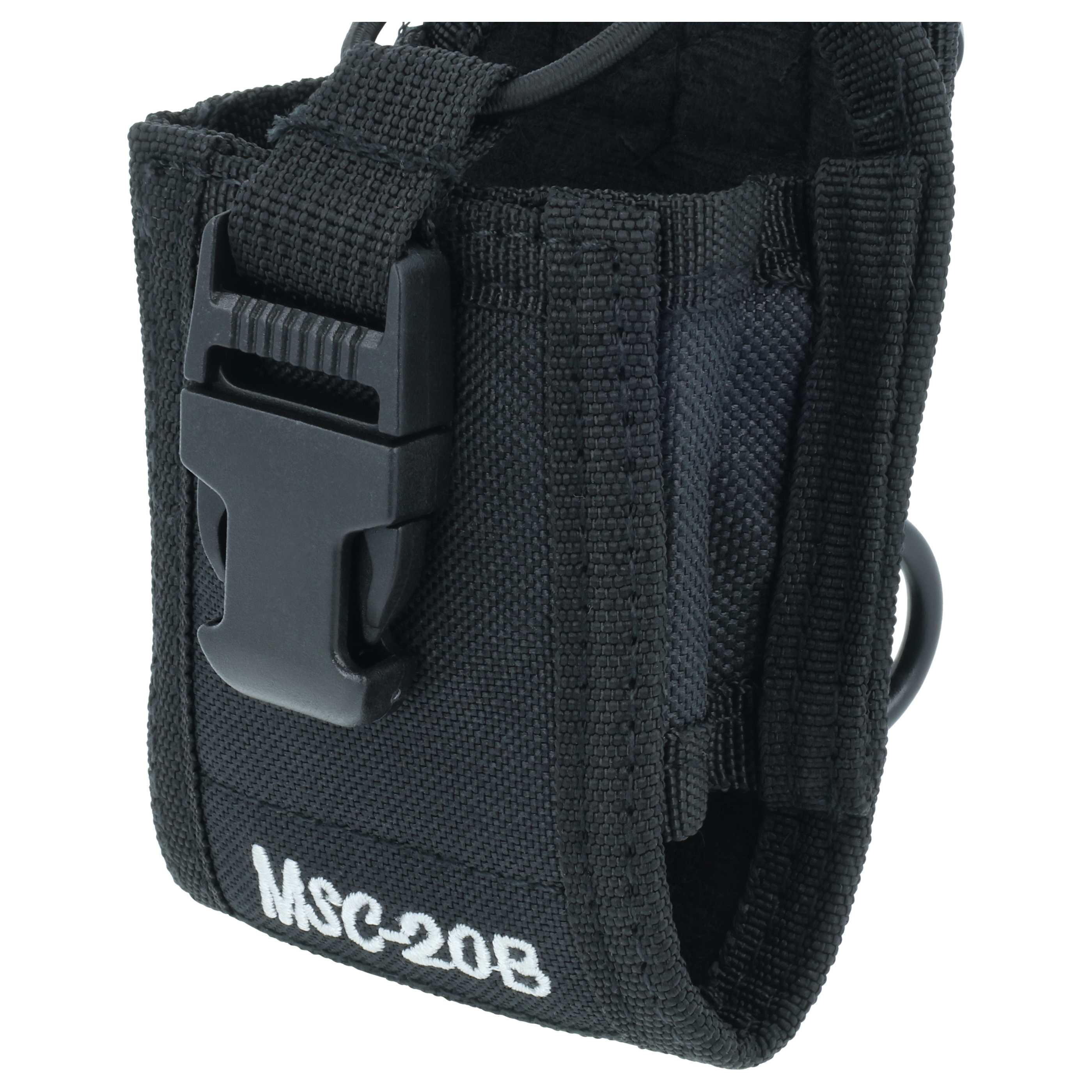Case Type MSC-20B suitable for various Two Way Radios - 75 x 65 x 120 mm, Black