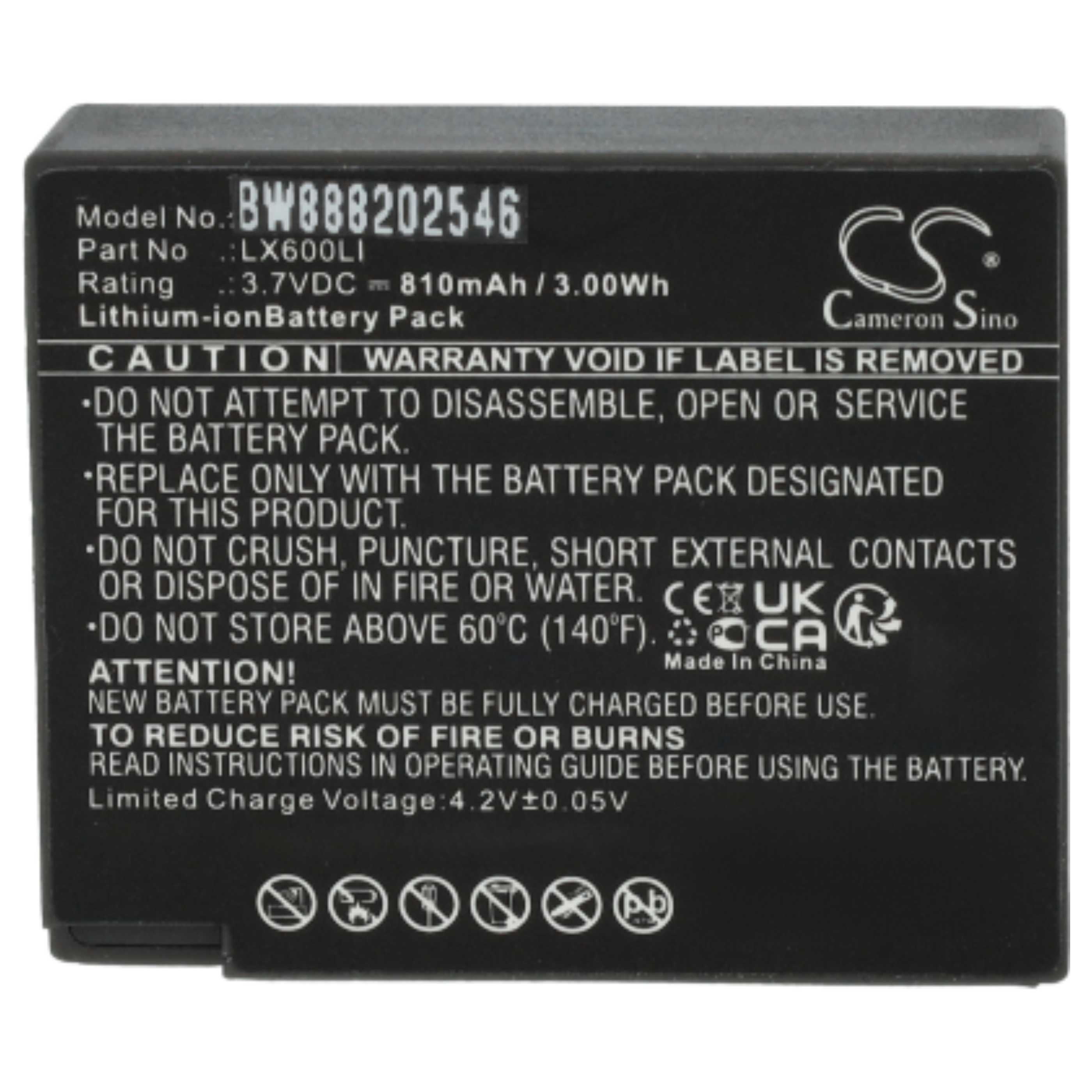 2x Akumulator do słuchawek bezprzewodowych zamiennik Eartec LX600LI - 810 mAh 3,7 V Li-Ion