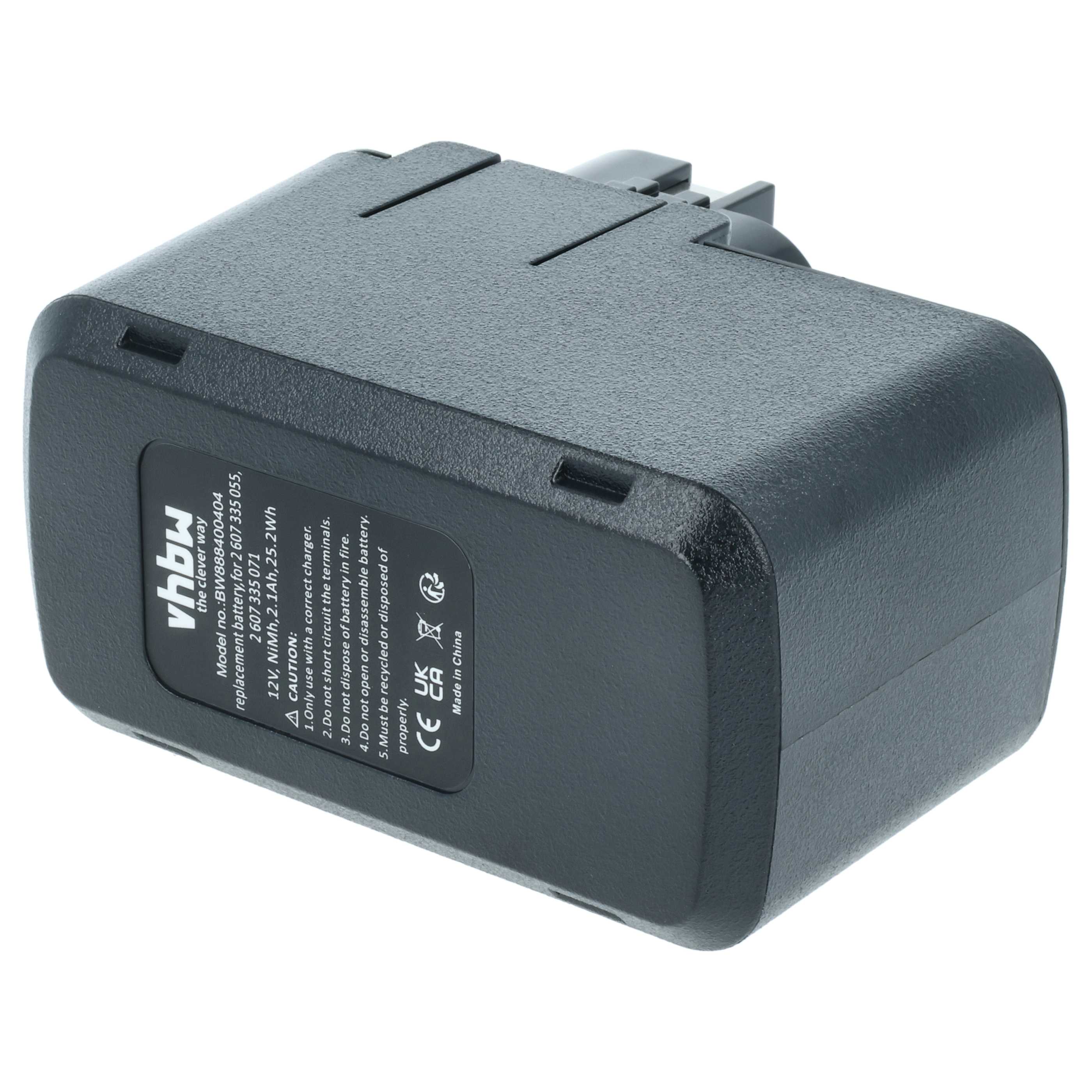 Akku 12V als Ersatz für Bosch 2 607 335 054, 2 607 335 081, 2 607 335 055, 2 607 335 071 - 2,1Ah, NiMH