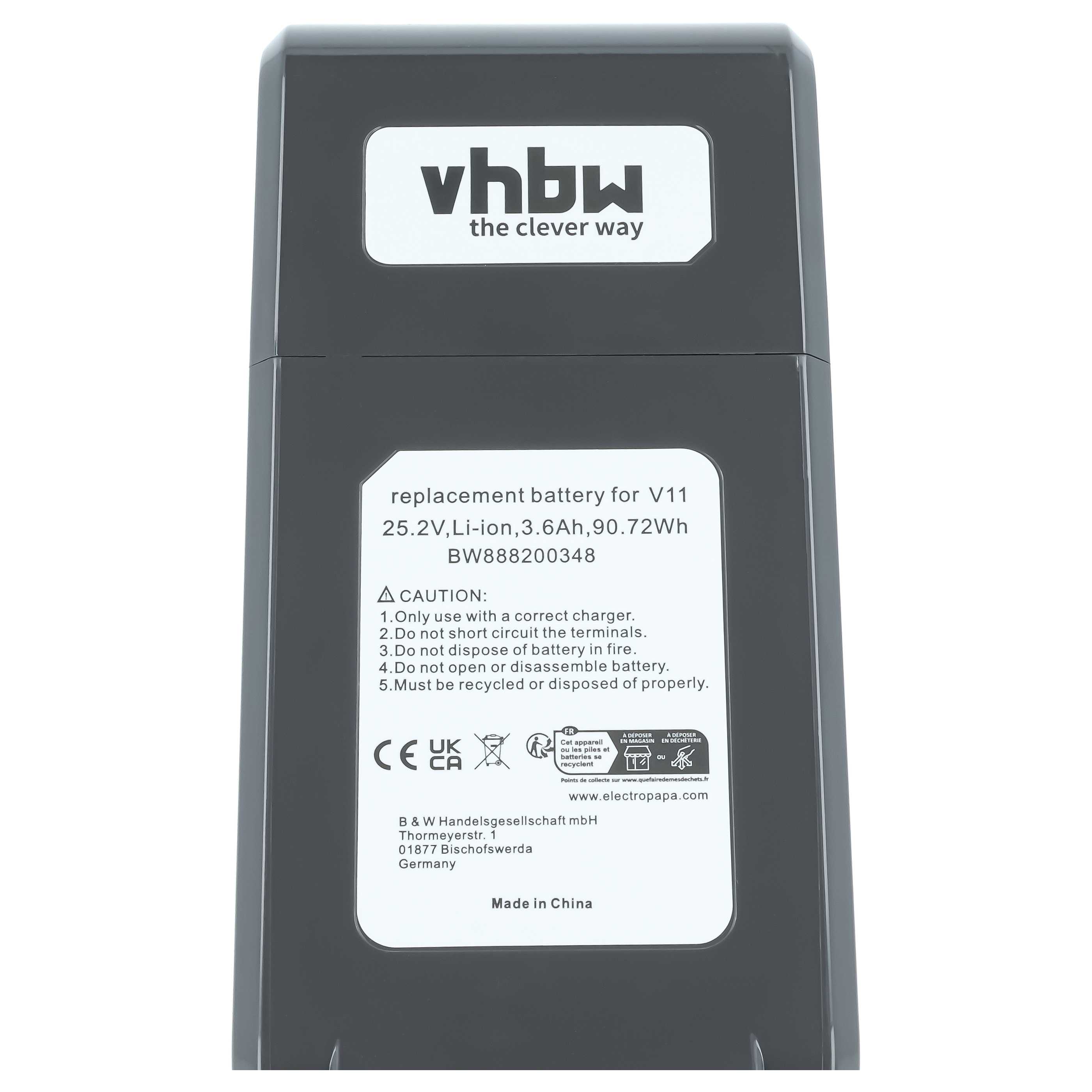 Batterie remplace Dyson 970145-02, 299820 pour aspirateur Dyson - 3600mAh 25,2V Li-ion