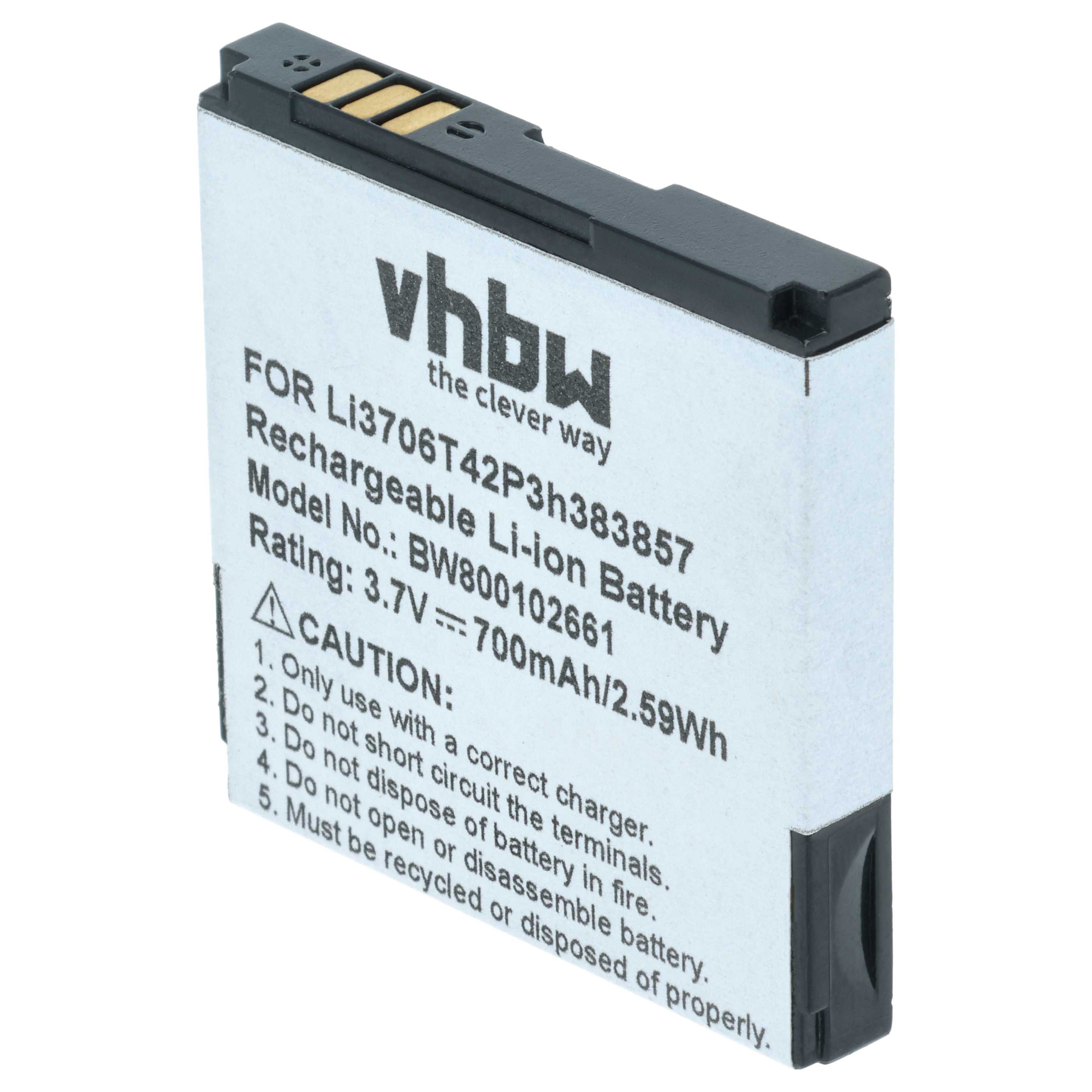Akumulator do telefonu smartfona zamiennik ZTE Li3706T42P3h383857 - 700 mAh 3,7 V Li-Ion