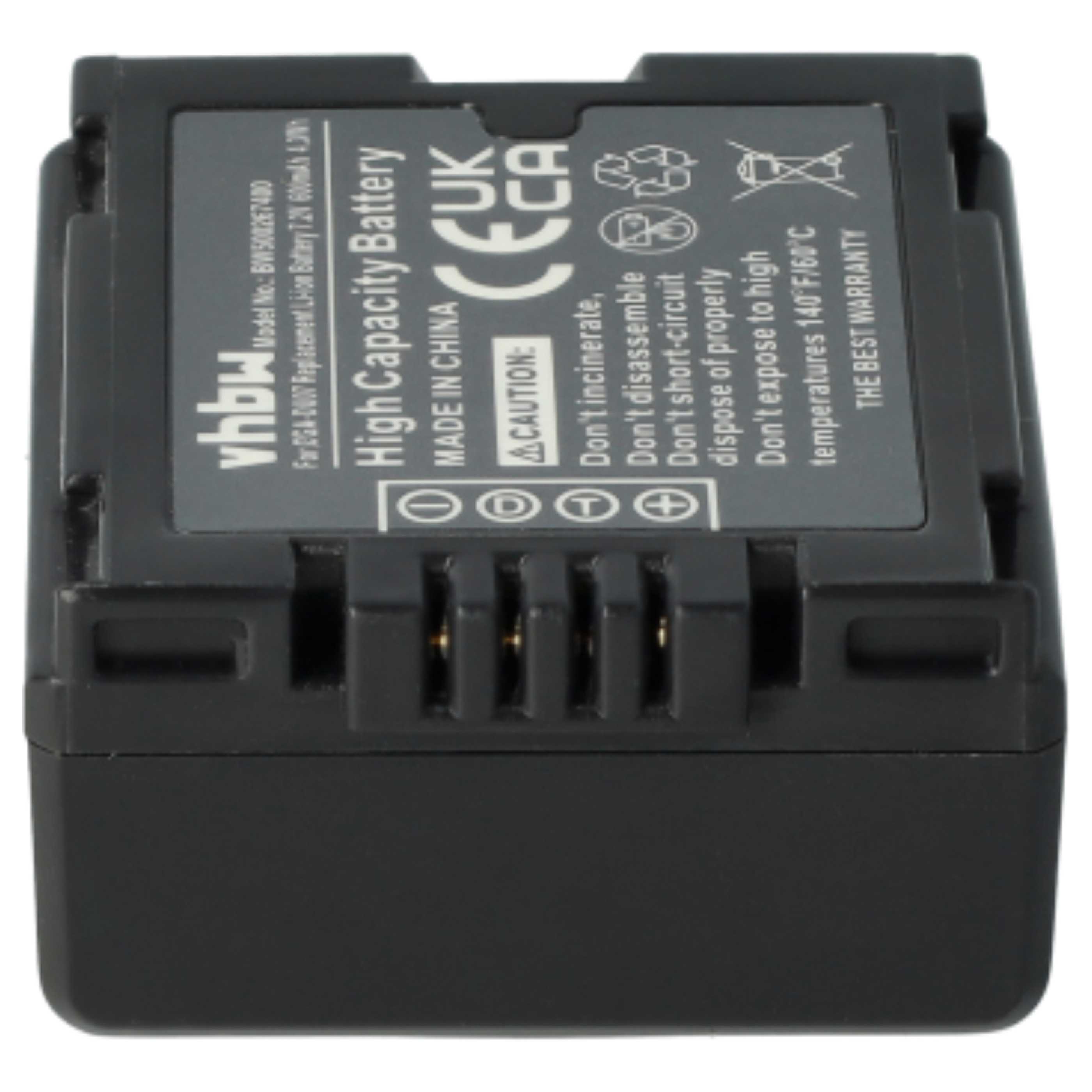Videocamera 3x Battery replaces Hitachi DZ-BP07s, DZ-BP14s, DZ-BP21s - 600 mAh 7.2 V Li-Ion