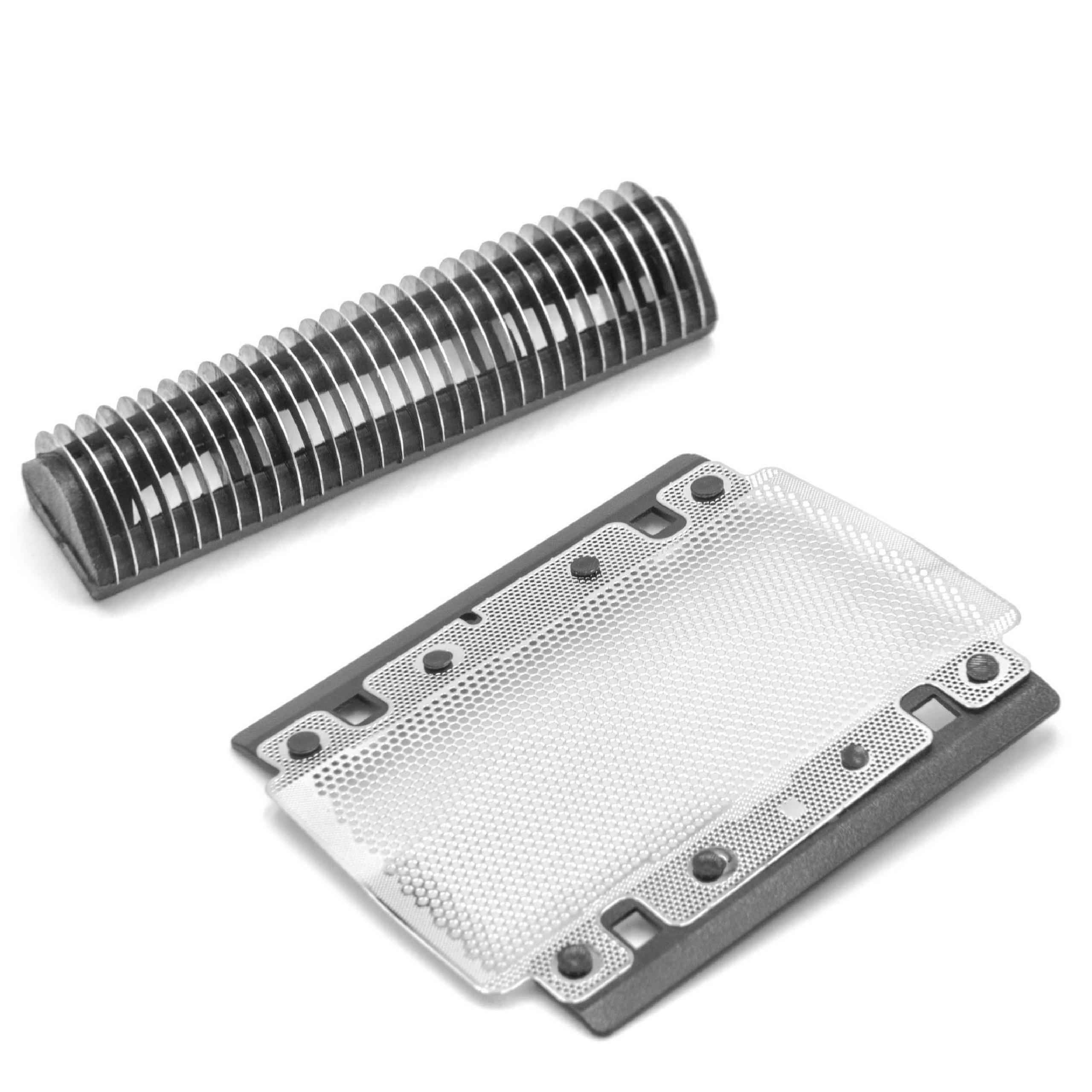 2x bloc de lames / grille de rasoir pour Braun 3600 - acier inoxydable / nickel
