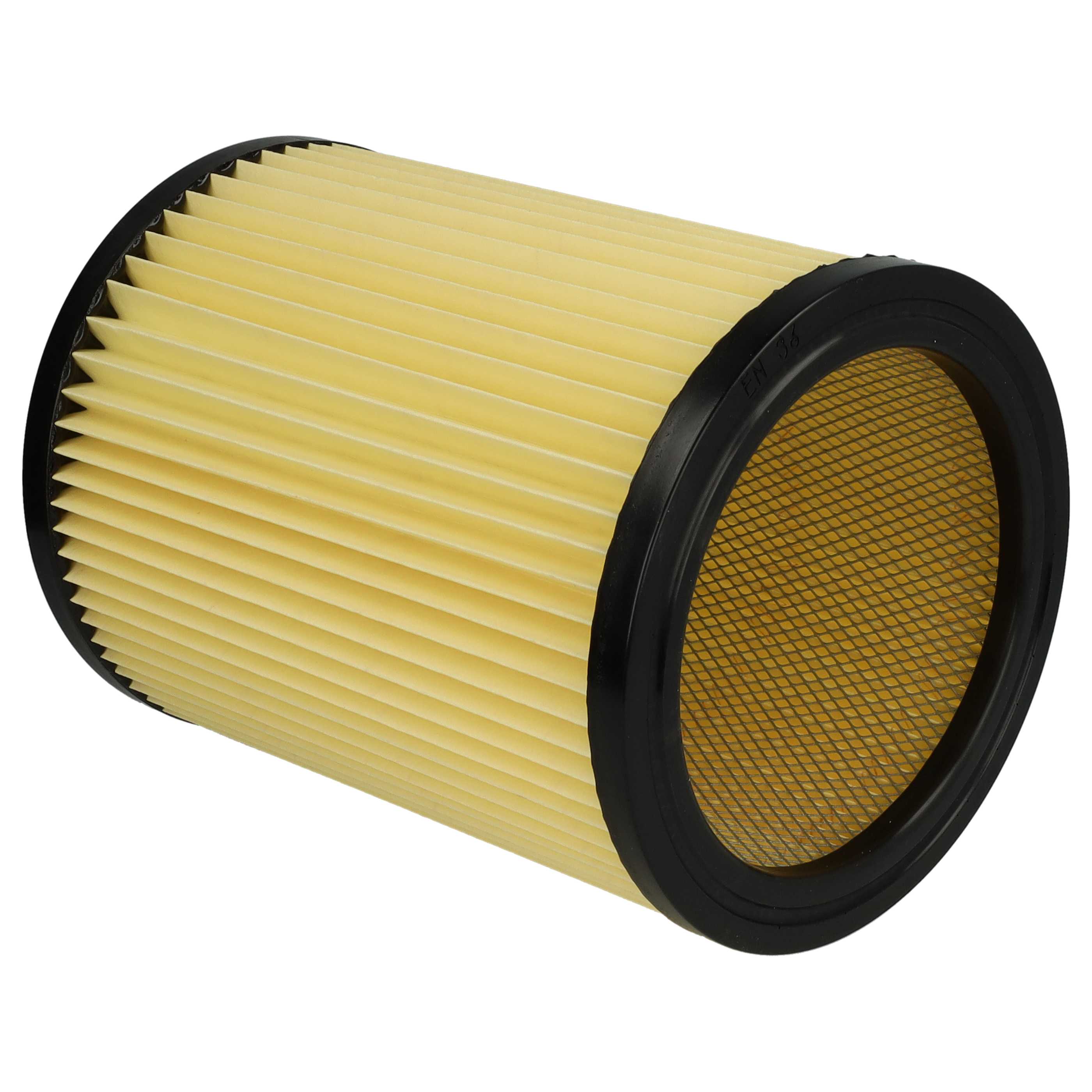 4x Filtercartridge filter replaces Hikoki Hitachi 710060 for Hikoki Hitachi Vacuum Cleaner, black / yellow