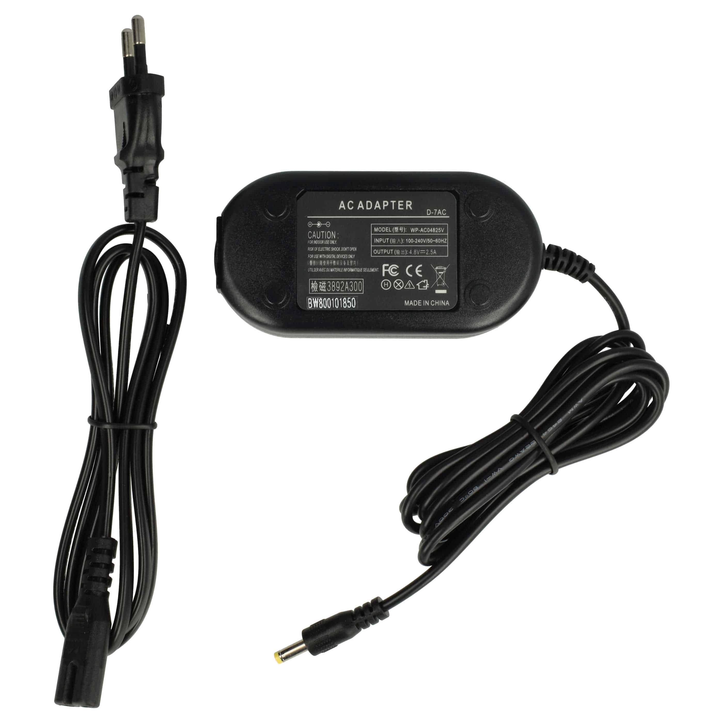 Power Supply replaces D-7AC D-7AG D-7AU for Camera - 2 m, 4.8 V 2.0 A