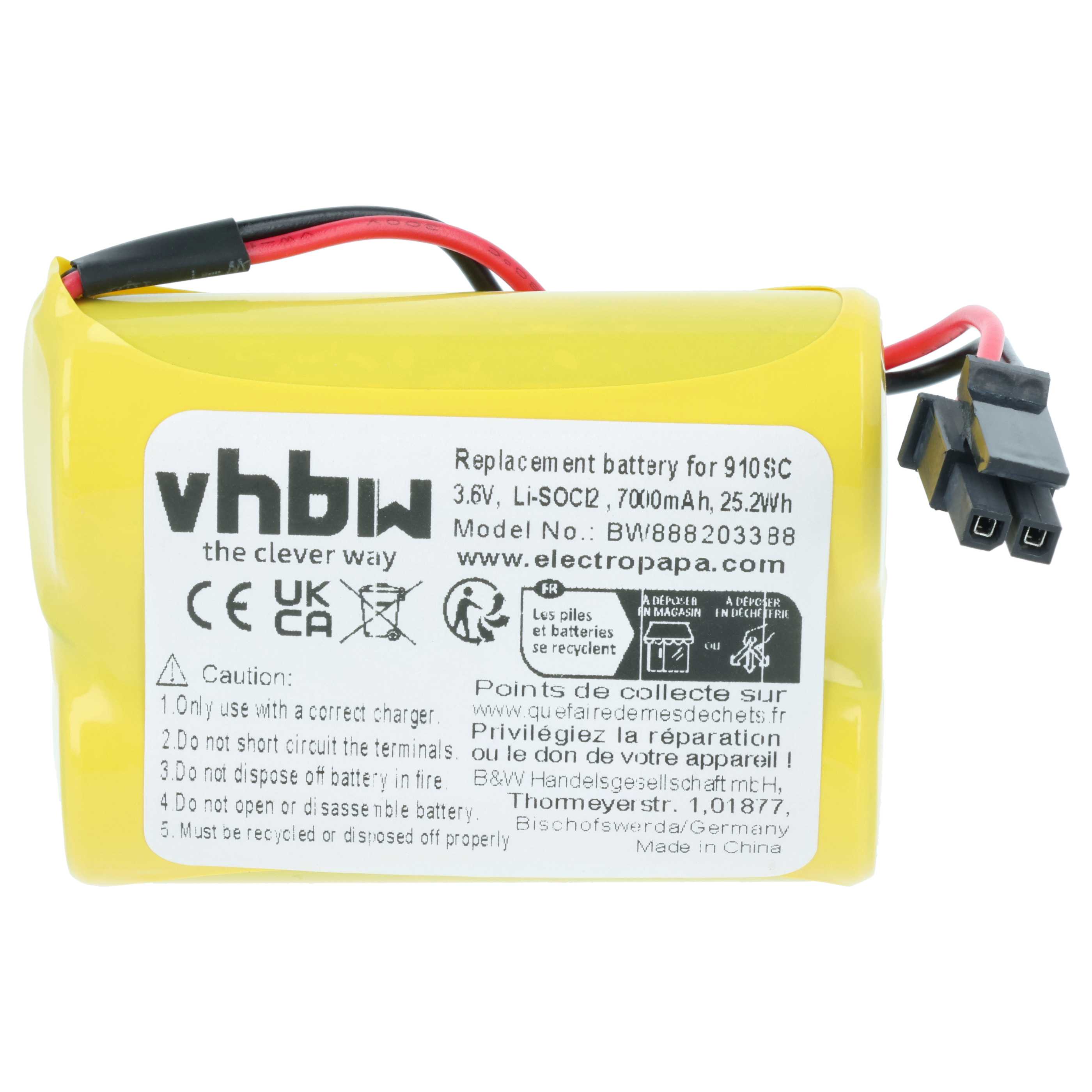 Bateria do PLC programowalnego sterownika zamiennik ABB 3HAC051036-001 - 7000 mAh 3,6 V Li-SOCl2