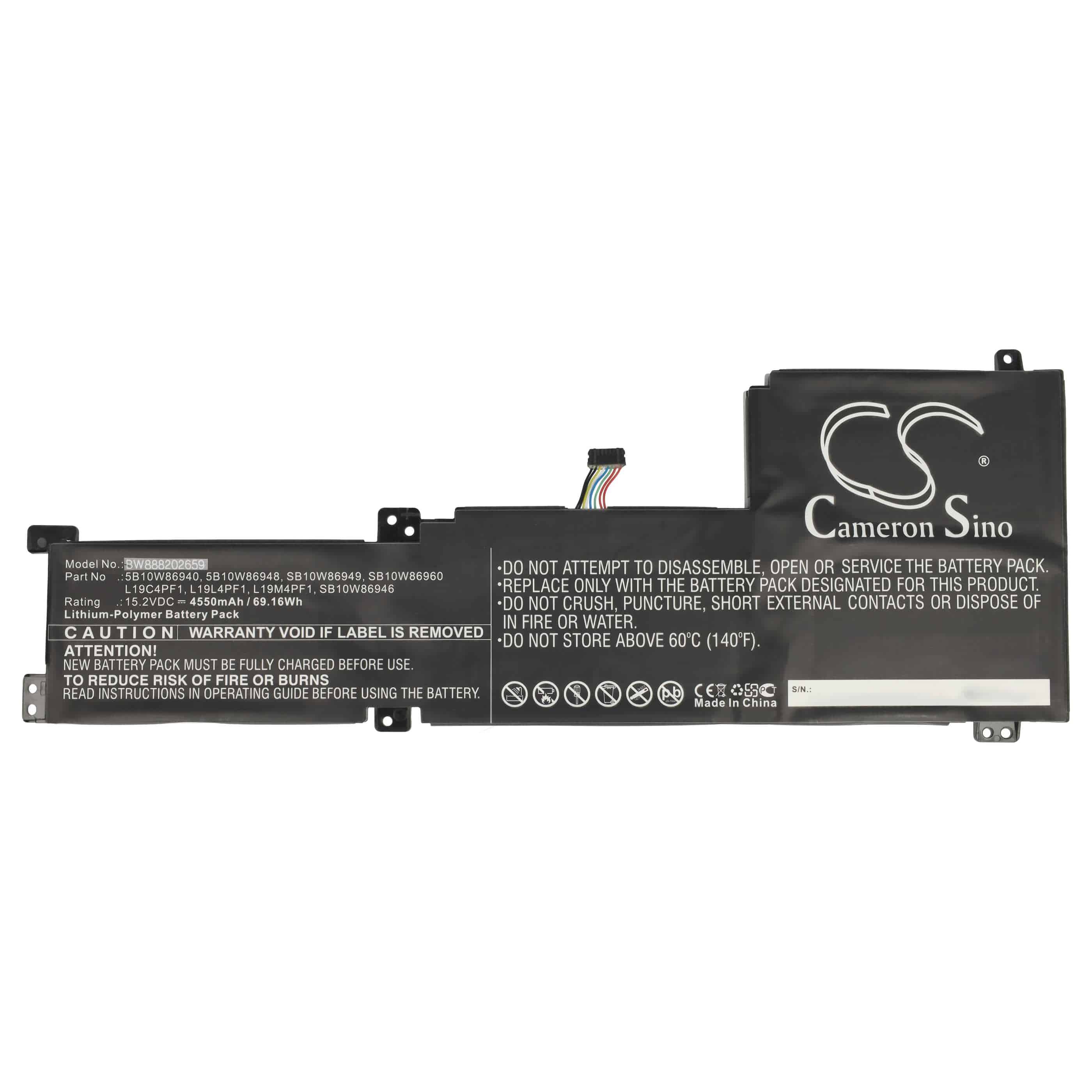 Akumulator do laptopa zamiennik Lenovo 5B10W86940, L19C4PF1, 5B10W86948, L19L4PF1 - 4550 mAh 15,2 V LiPo