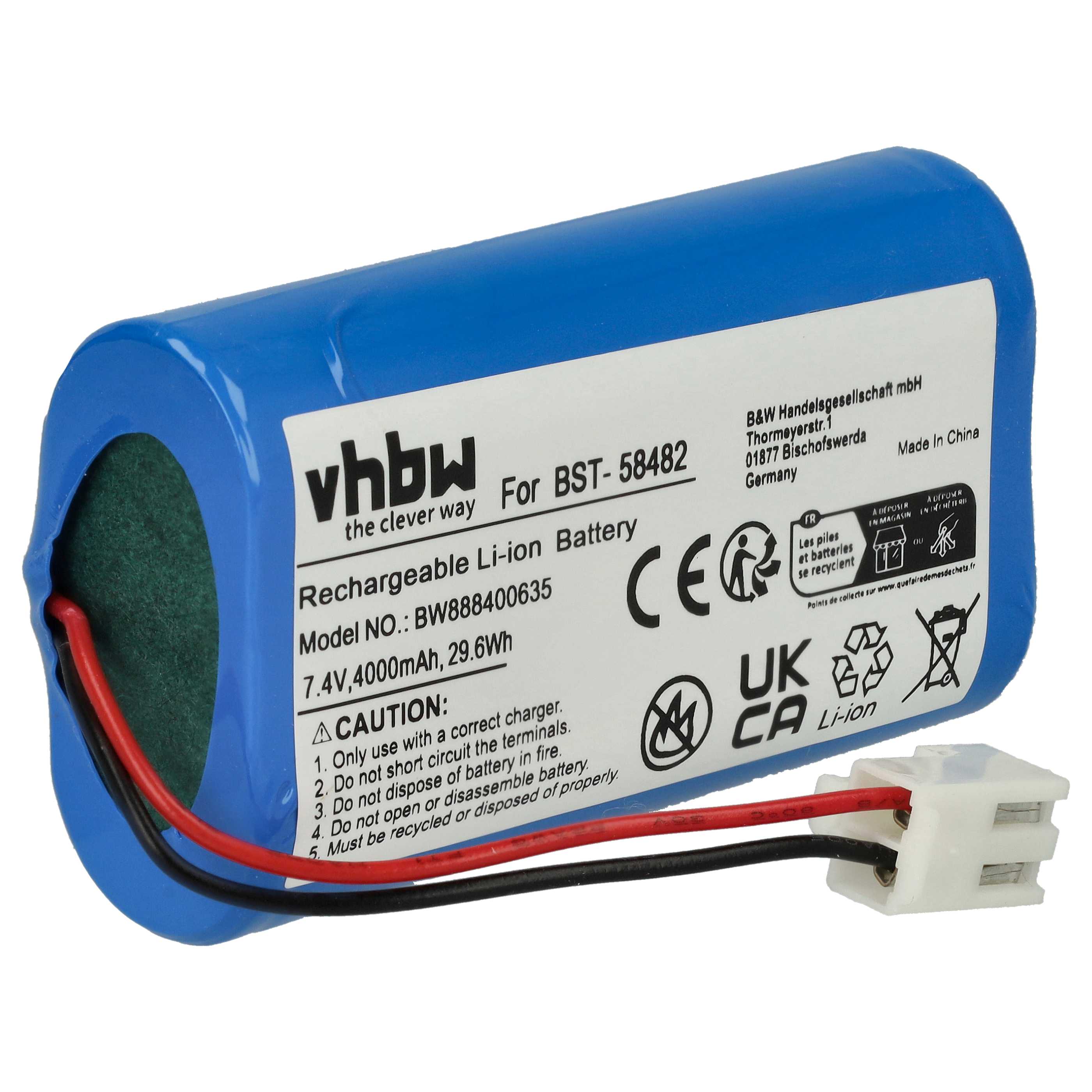 Batteria per pulitrice sostituisce Bestway BST-58482 Bestway Flowclear Aquatronix - 4000mAh 7,4V Li-Ion